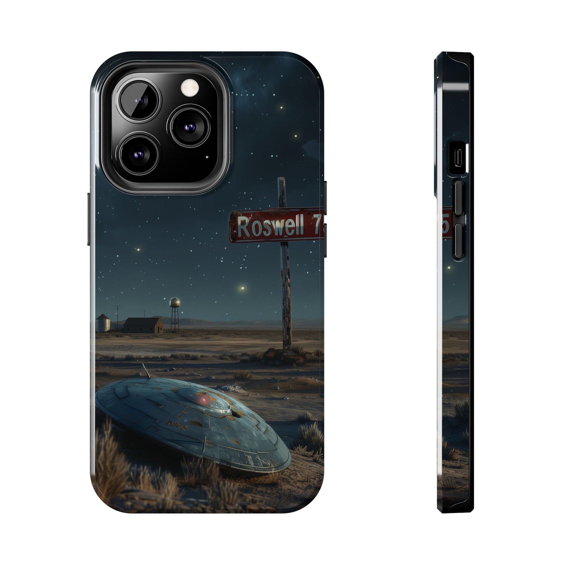 UFO Crash Roswell Phone Case Roswell Incident Alien Invasion Extraterrestrial Area 51 Alien Autopsy Cryptozoology 13 14 15 iPhone Pro Max