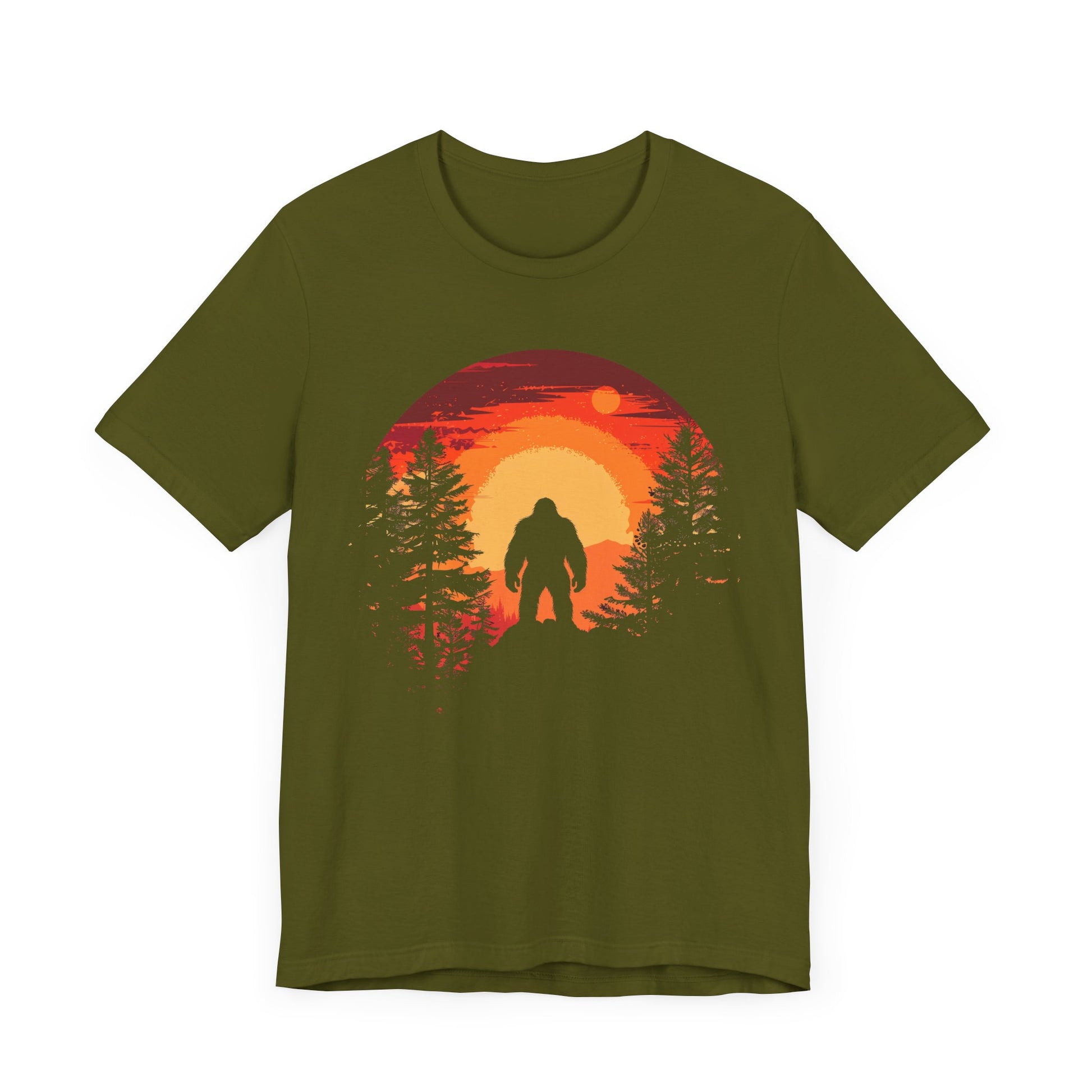 Bigfoot Tshirt, Bigfoot Sunset Tshirt, Camping Shirt, Outdoors Shirt, Bigfoot Sunset Shirt, Shirt for Camping, Camping Trip Shirt