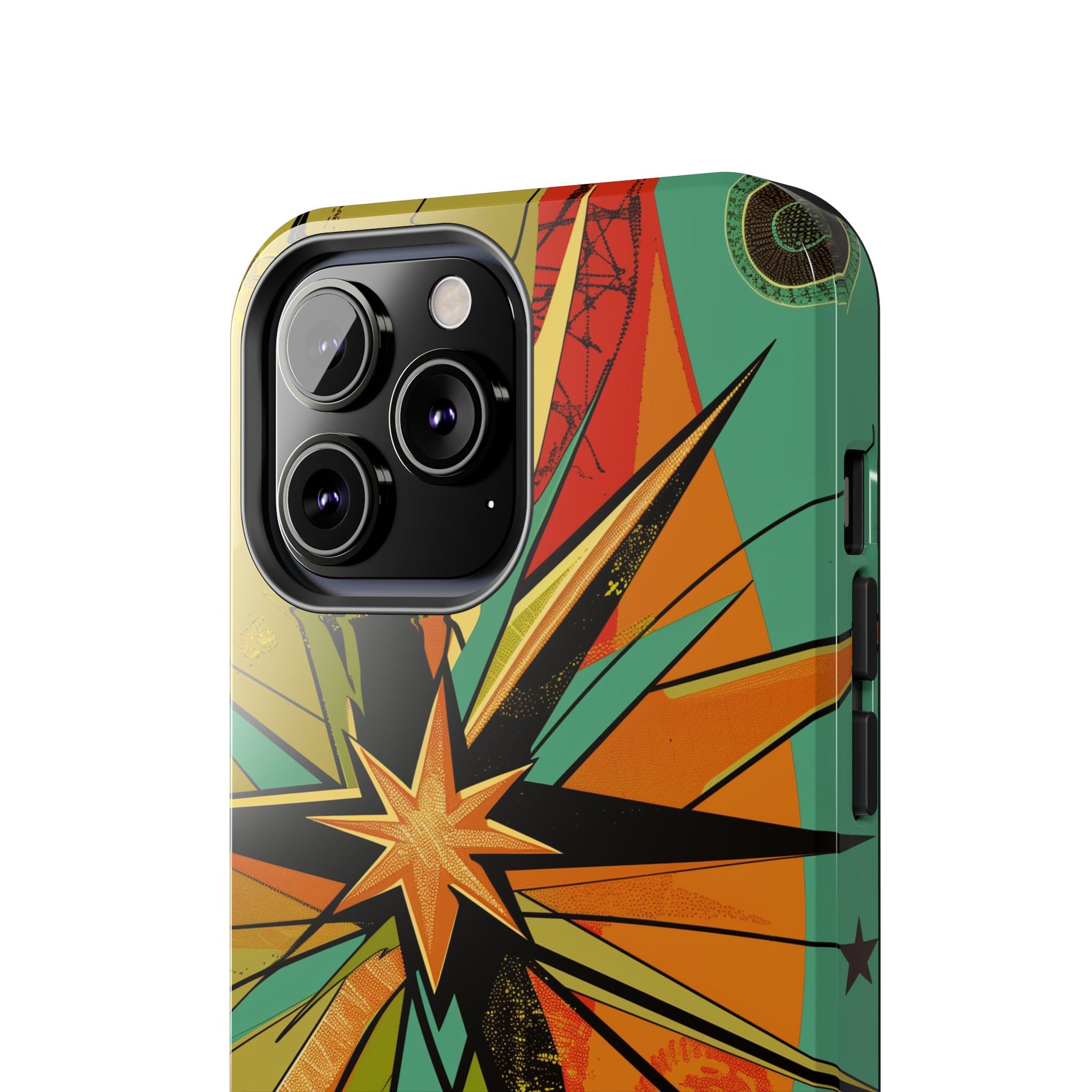 Mid Century Modern Star Design Phone Case, Earth Tone Colors, Retro Style Smartphone Cover, Vintage Phone Case, iPhone 14 Case, Apple iPhone