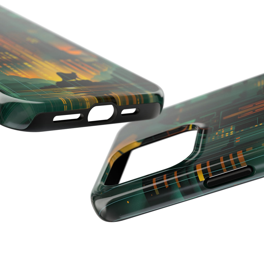 Nighttime Batman Phone Case - Gotham Art Deco Style - Noir Inspired Phone Cover - Dark Knight Accessory