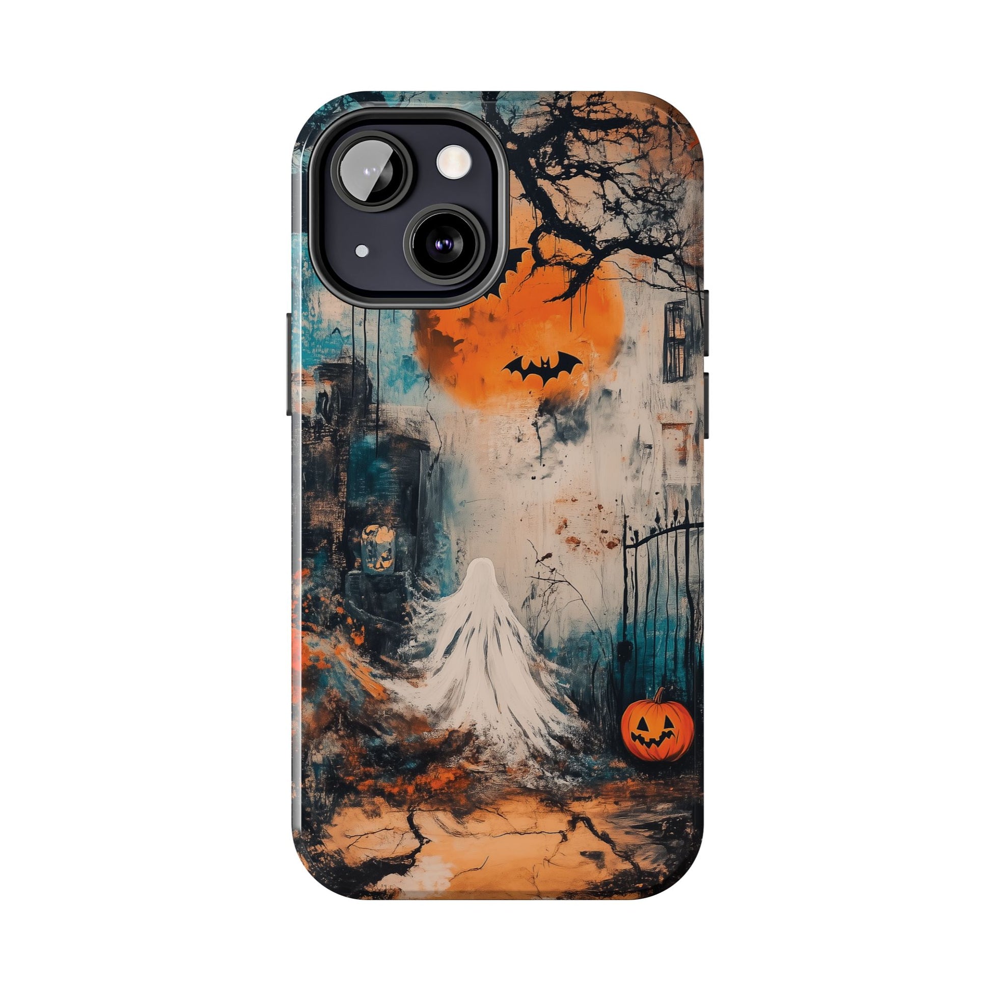 Halloween Fall Autumn Artistic Gothic Dark Academia Ghost Girl Street Art Urban Graffiti Phone Case Street iPhone 15 Pro Max Samsung Galaxy