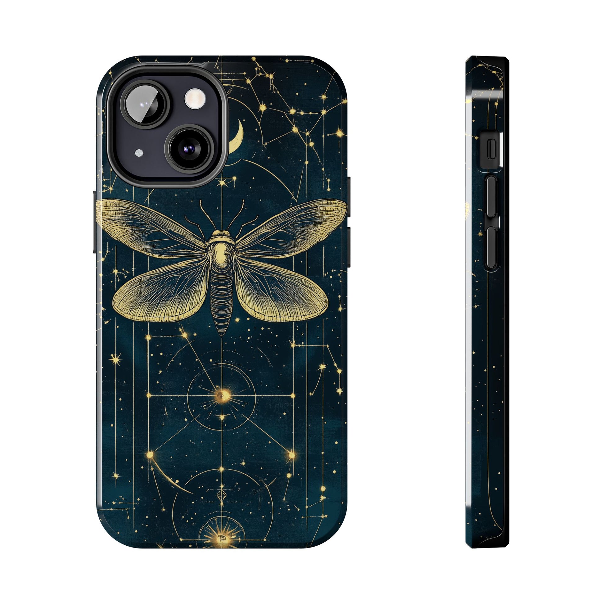 Celestial Dark Academia Phone Case Magical Moth Astrology Witchcraft Esoteric Entomology Nature Art Phone 13 14 15 Pro Max Samsung