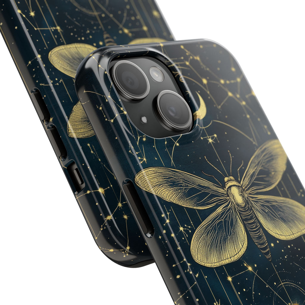 Celestial Dark Academia Phone Case Magical Moth Astrology Witchcraft Esoteric Entomology Nature Art Phone 13 14 15 Pro Max Samsung