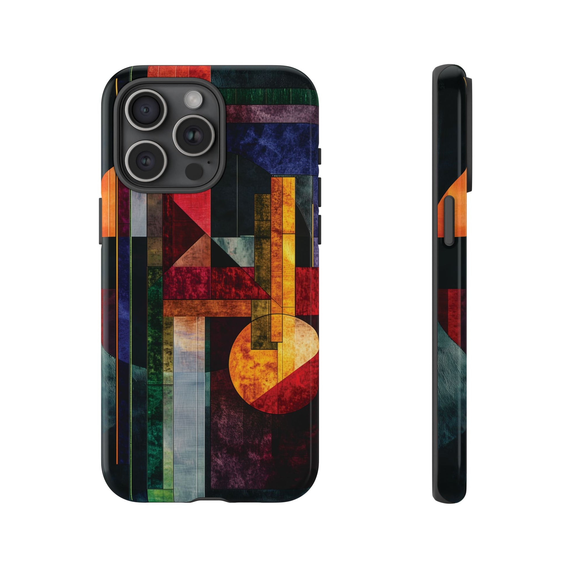 Darker Style Frank Lloyd Wright Usonian Phone Case Geometric Stained Glass Art Deco Marble Gold 13 14 15 16 iPhone Pro Max Galaxy Pixel