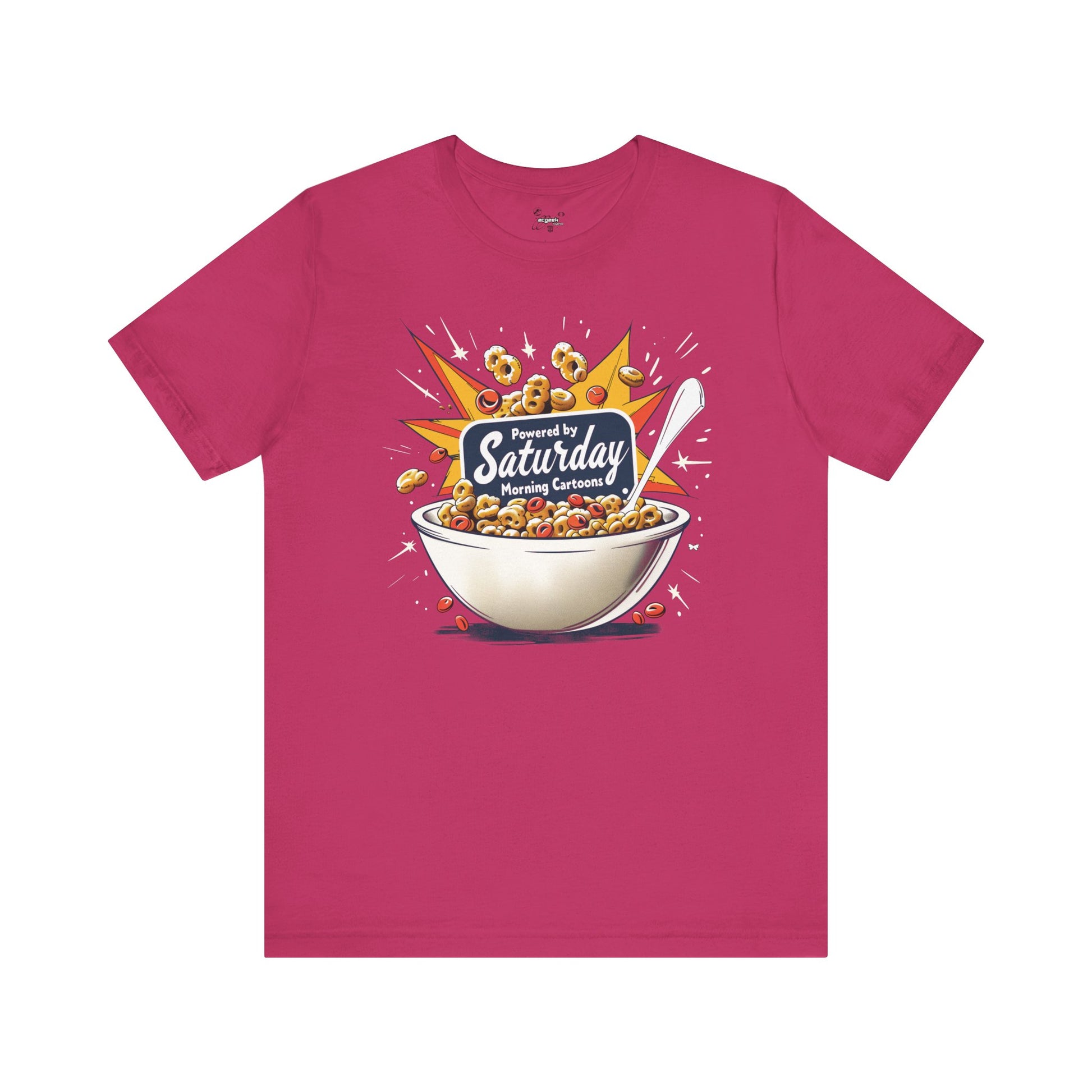 Saturday Morning Cartoons T-shirt, Retro Bowl of Cereal Graphic Tee, Nostalgic Shirt for Cartoon Lovers