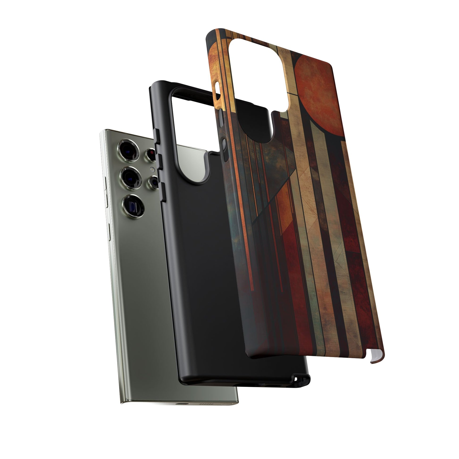 Dark Prairie Frank Lloyd Wright Usonian Phone Case Geometric Stained Glass Art Deco Marble Gold 13 14 15 16 iPhone Pro Max Galaxy Pixel