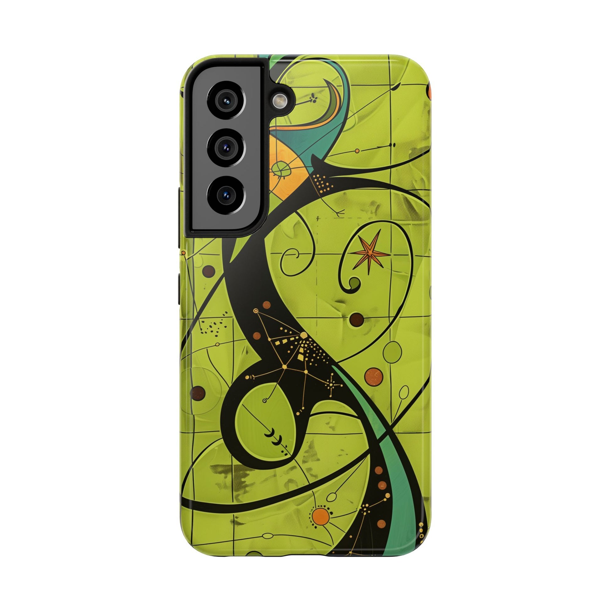 Mid Century Modern Star Design Phone Case, Earth Tone Colors, Retro Style Smartphone Cover, Vintage Phone Case, iPhone 14 Case, Apple iPhone