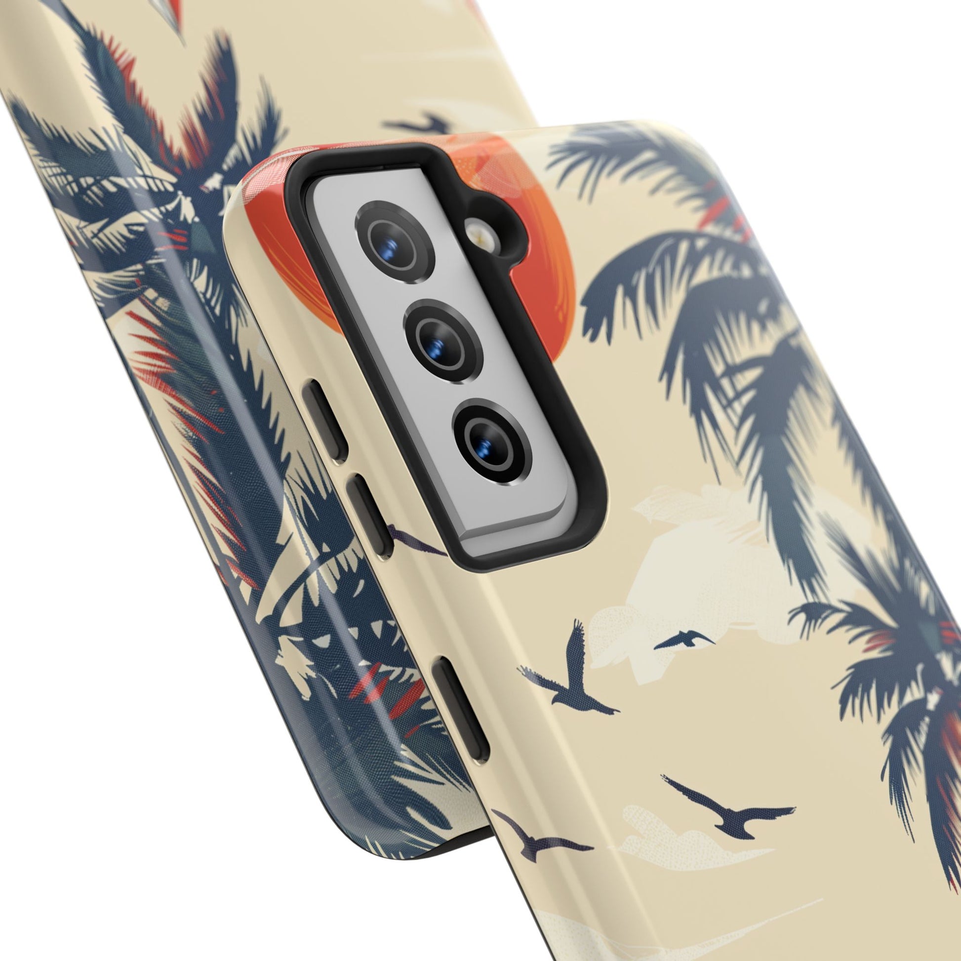 Retro Beach Scene Phone Case, Vintage Tropical Ocean iPhone Case, Summer Beach Phone Cover for iPhone, iphone 15 pro max