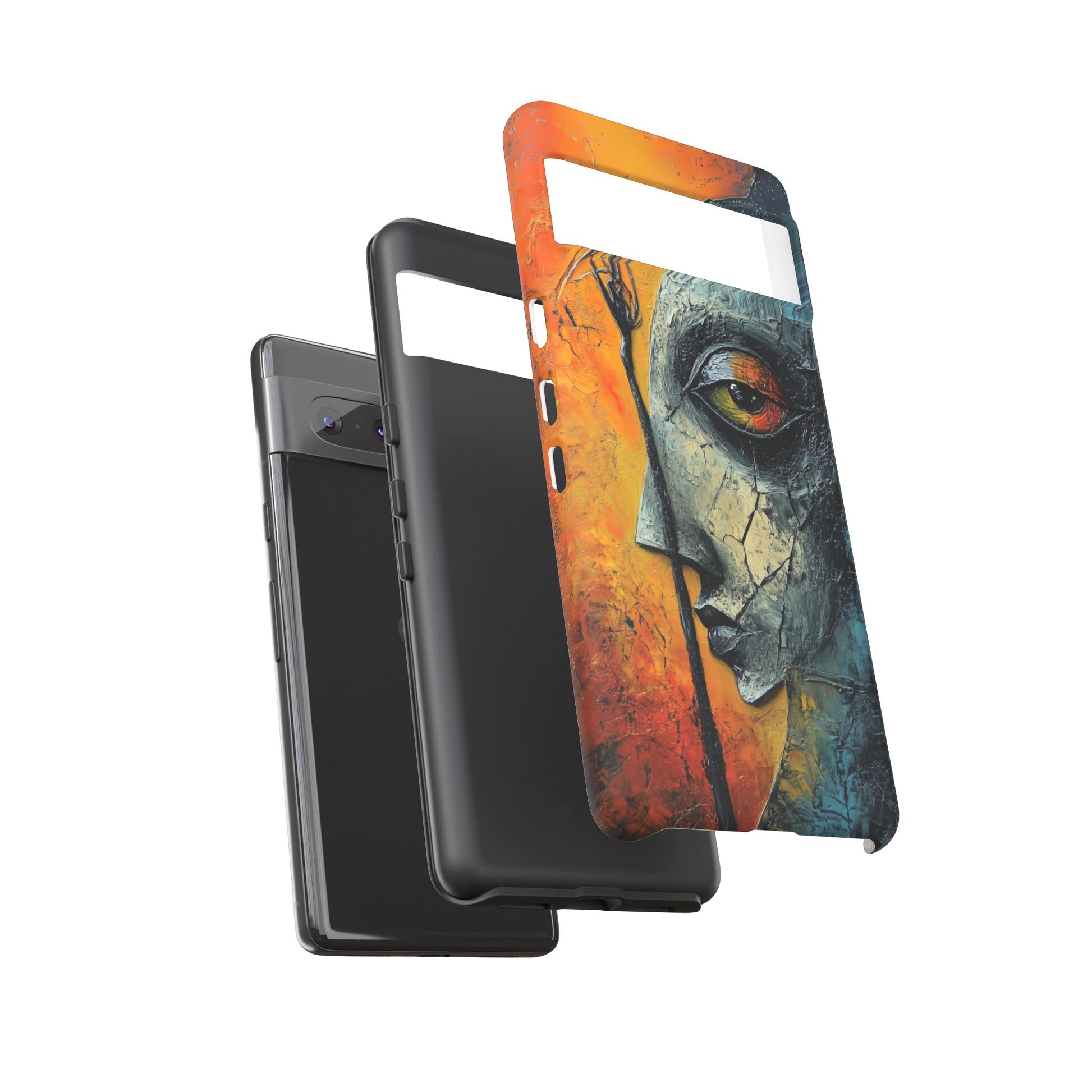 Surrealist Art Phone Case Salvador Dali Style Face Tough Case Unique Artistic 3D Textured Look Surrealism Gift Art iPhone 13 14 15 16
