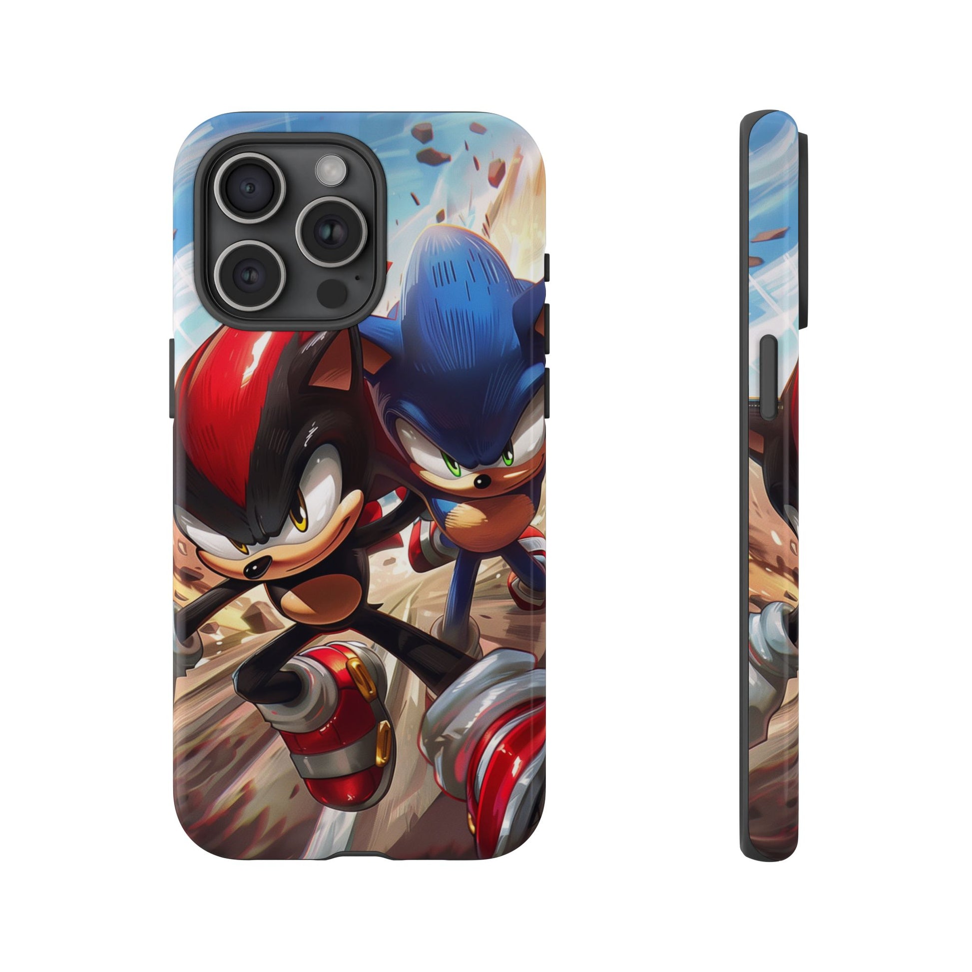 Sonic and Shadow Phone Case, Sonic and Shadow, Tough Android Case, Fun Video Game Phone Case, Retro Game Case, SEGA Video Game Android Case