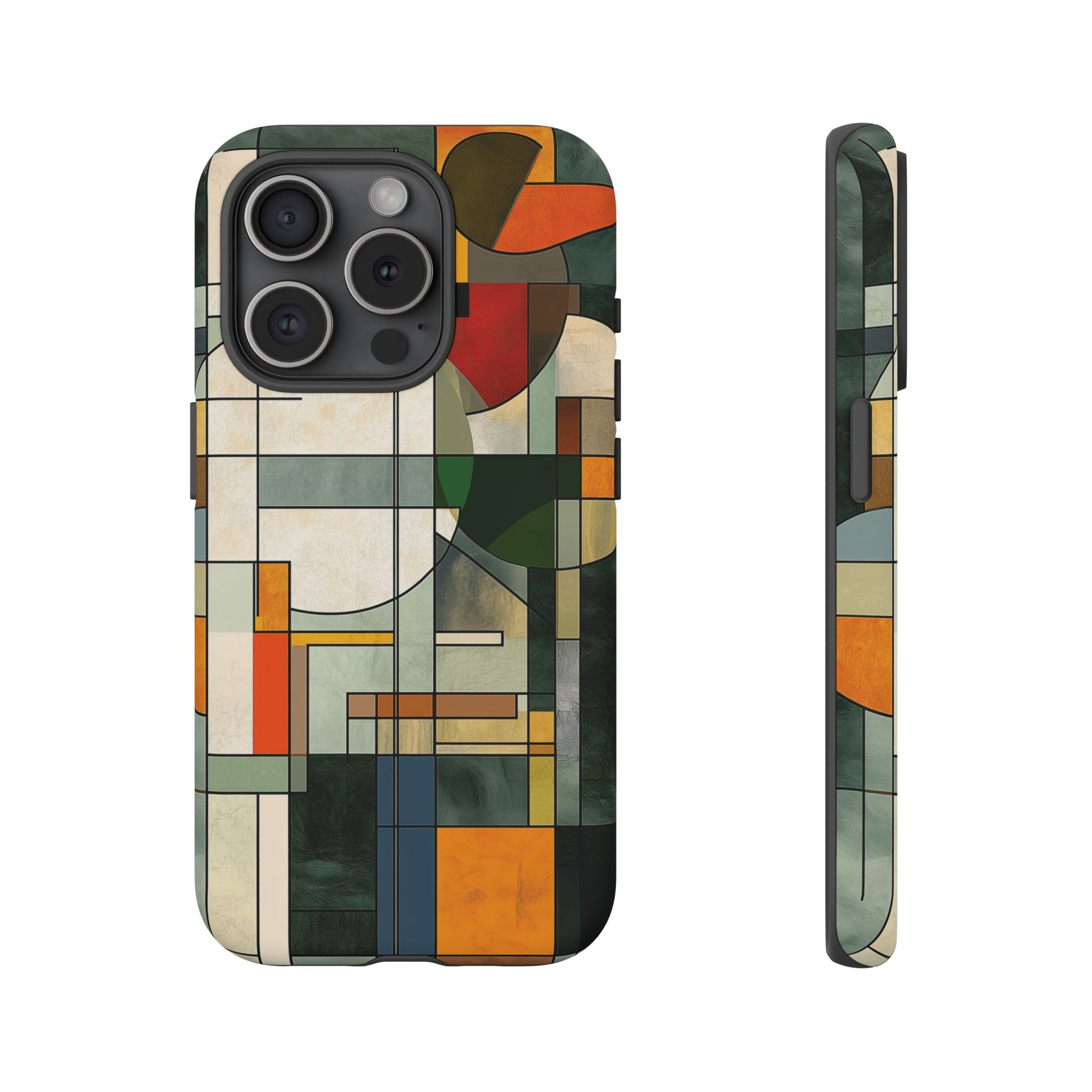 Prairie Style Frank Lloyd Wright Usonian Phone Case Geometric Stained Glass Art Deco Marble Gold 13 14 15 16 iPhone Pro Max Galaxy Pixel