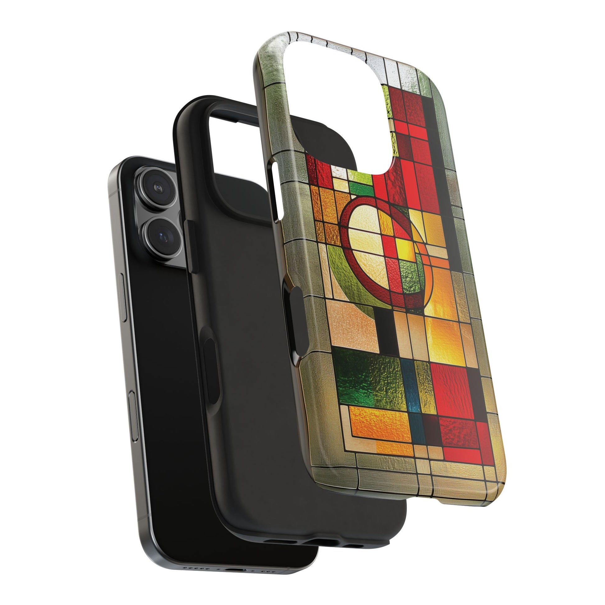 Realistic Stained Glass Phone Case Artistic iPhone Case Architectural Design, Art Deco iphone Case, iPhone 15 Pro Max Samsung Galaxy S23