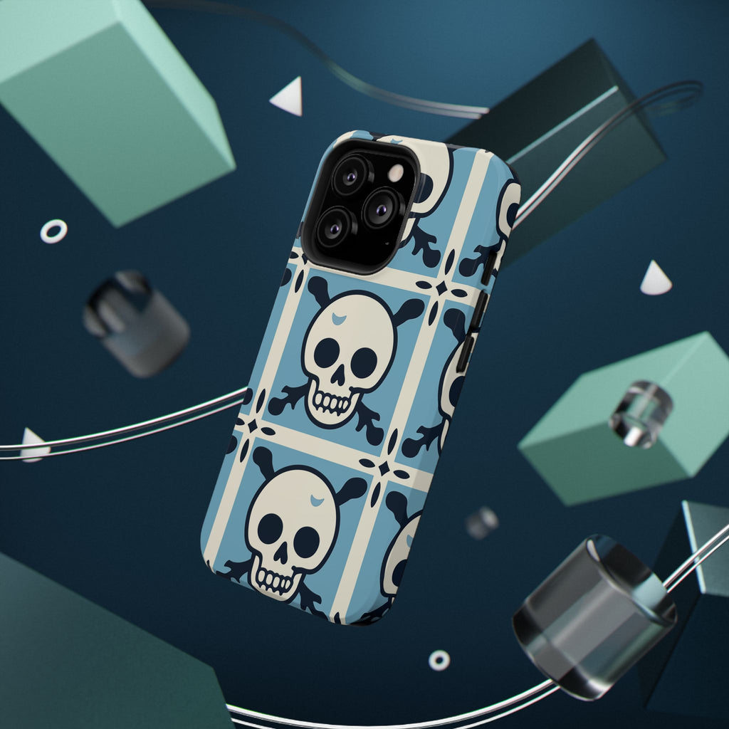 Cute Skull Phone Case Sugar Skull Ghingham Impact-Resistant Cover Goth Skull, Halloween Gift iphone 13 14 15 16 Pro Max