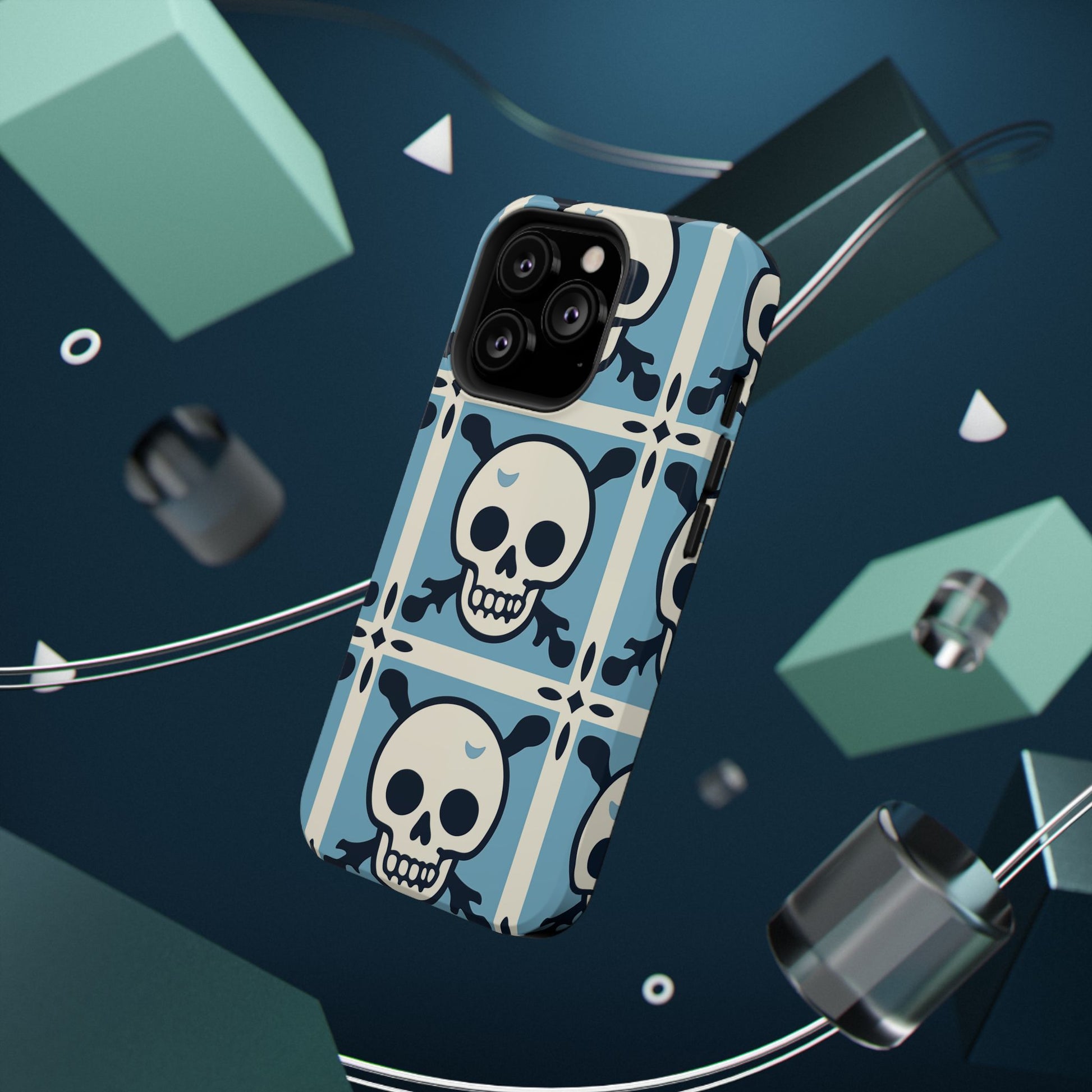 Cute Skull Phone Case Sugar Skull Ghingham Impact-Resistant Cover Goth Skull, Halloween Gift iphone 13 14 15 16 Pro Max