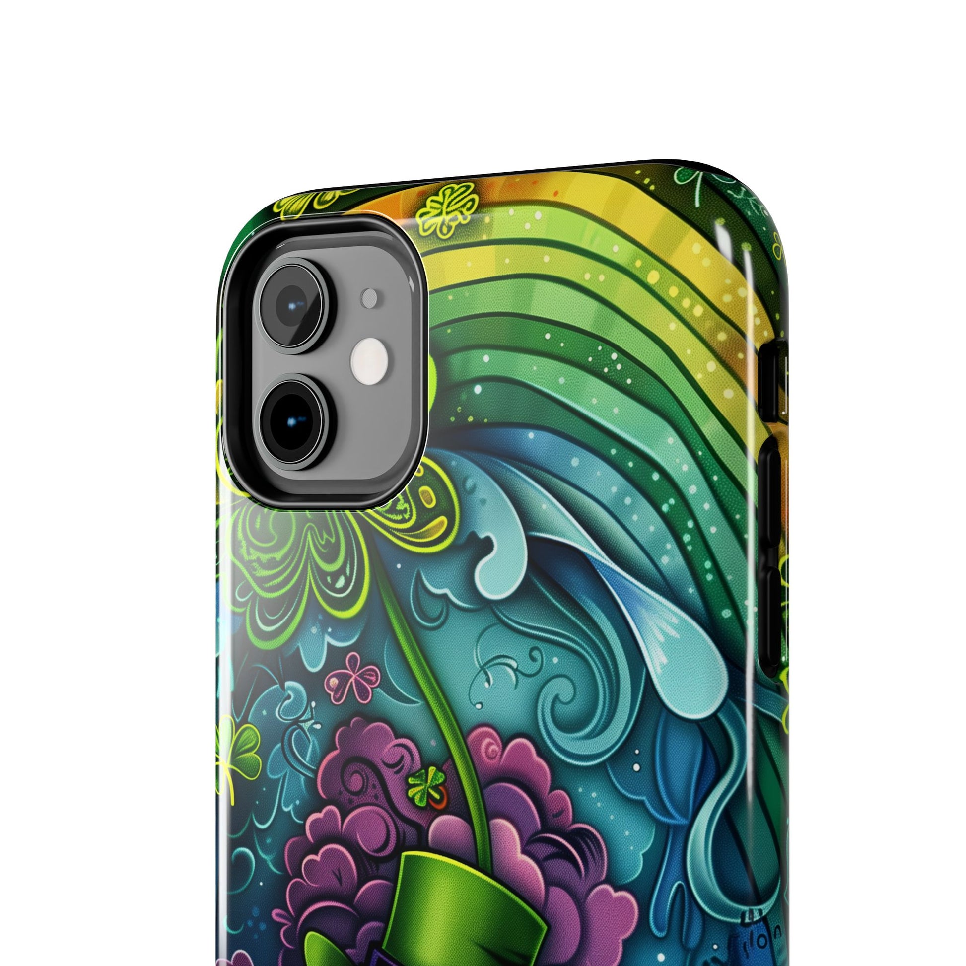 St. Patrick's Day Lucky Phone Case, Green Shamrock Protective Cover, Durable Irish Luck Phone Accessory, Holiday Gift Idea