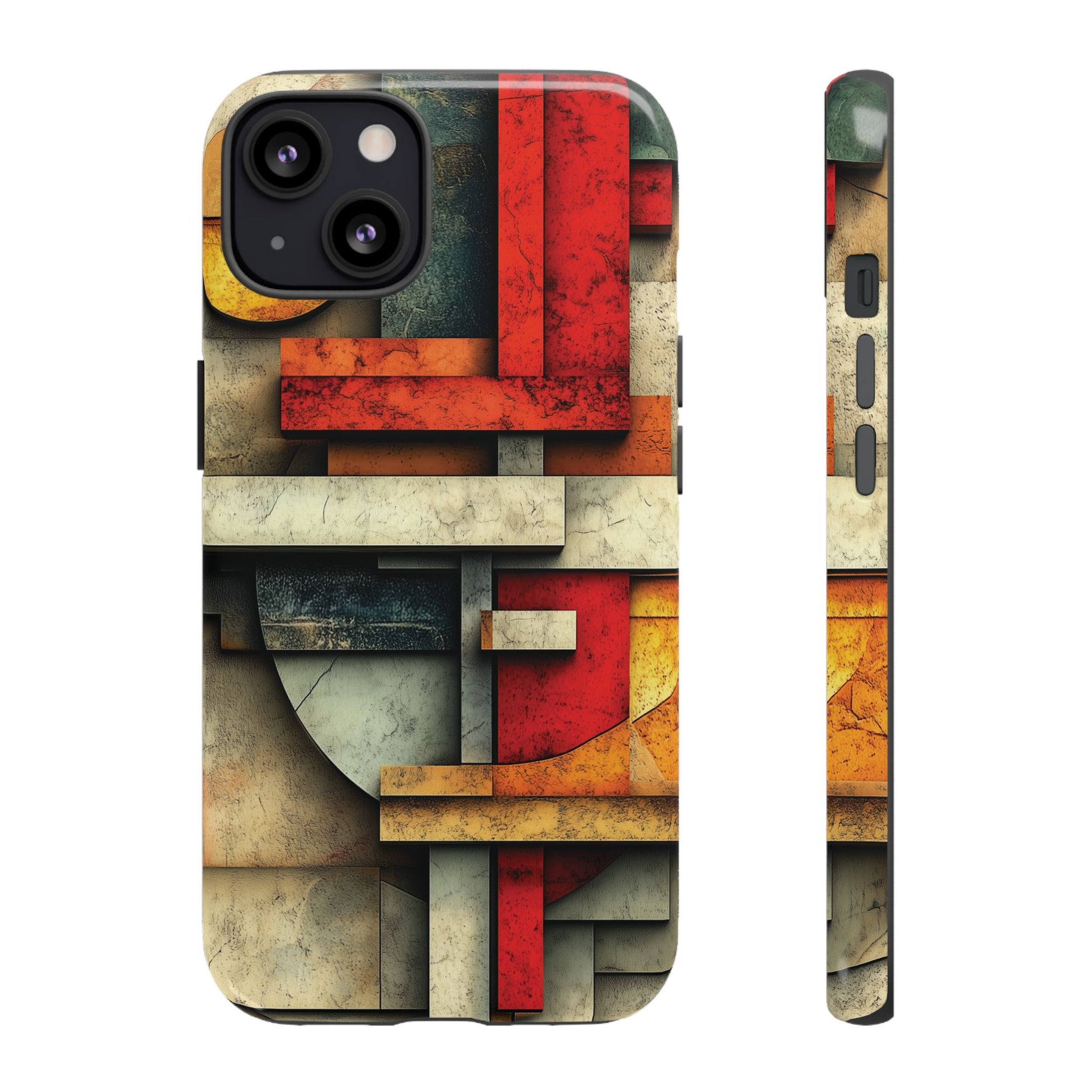 Red Prairie Style Frank Lloyd Wright Usonian Phone Case Geometric Stained Glass Art Deco Marble Gold 13 14 15 16 iPhone Pro Max Galaxy Pixel