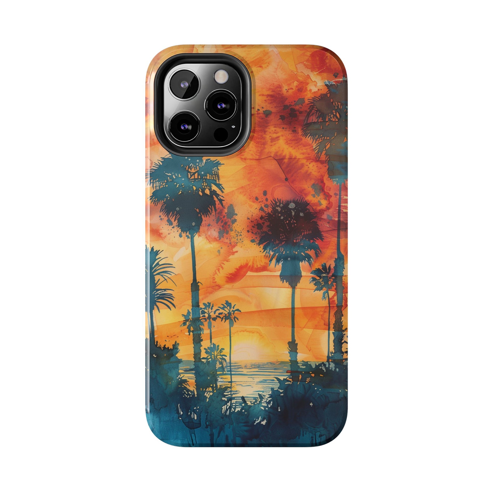 Los Angeles Sunset iPhone Case, Golden Hour Scenic View, Hollywood Hills Sunset Phone Case, Palm Trees Phone Case, iphone 15 pro max case