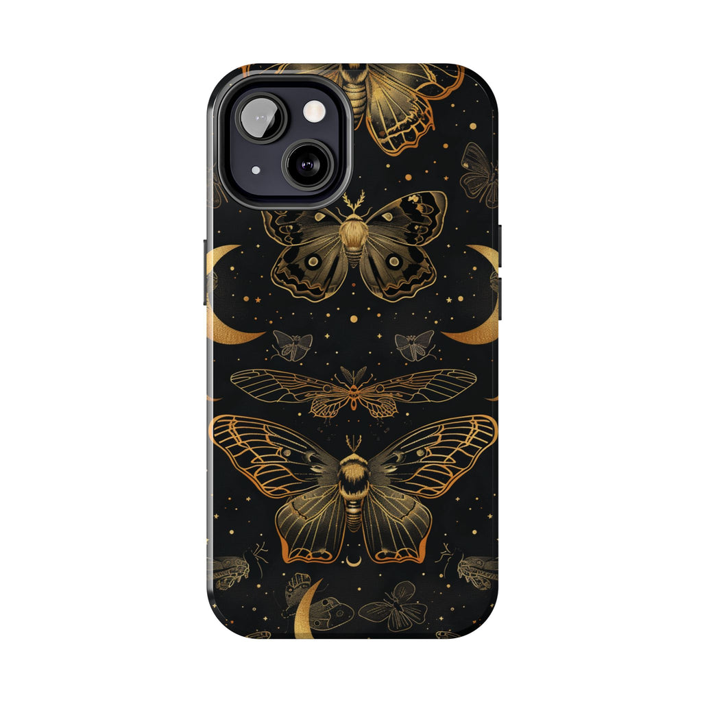 D Dark Academia Mystical Phone Case, Mystical Moth Phone Case, Vintage Magic Witchcraft iPhone Cover, Esoteric Nature Art, iPhone 15 Pro Max