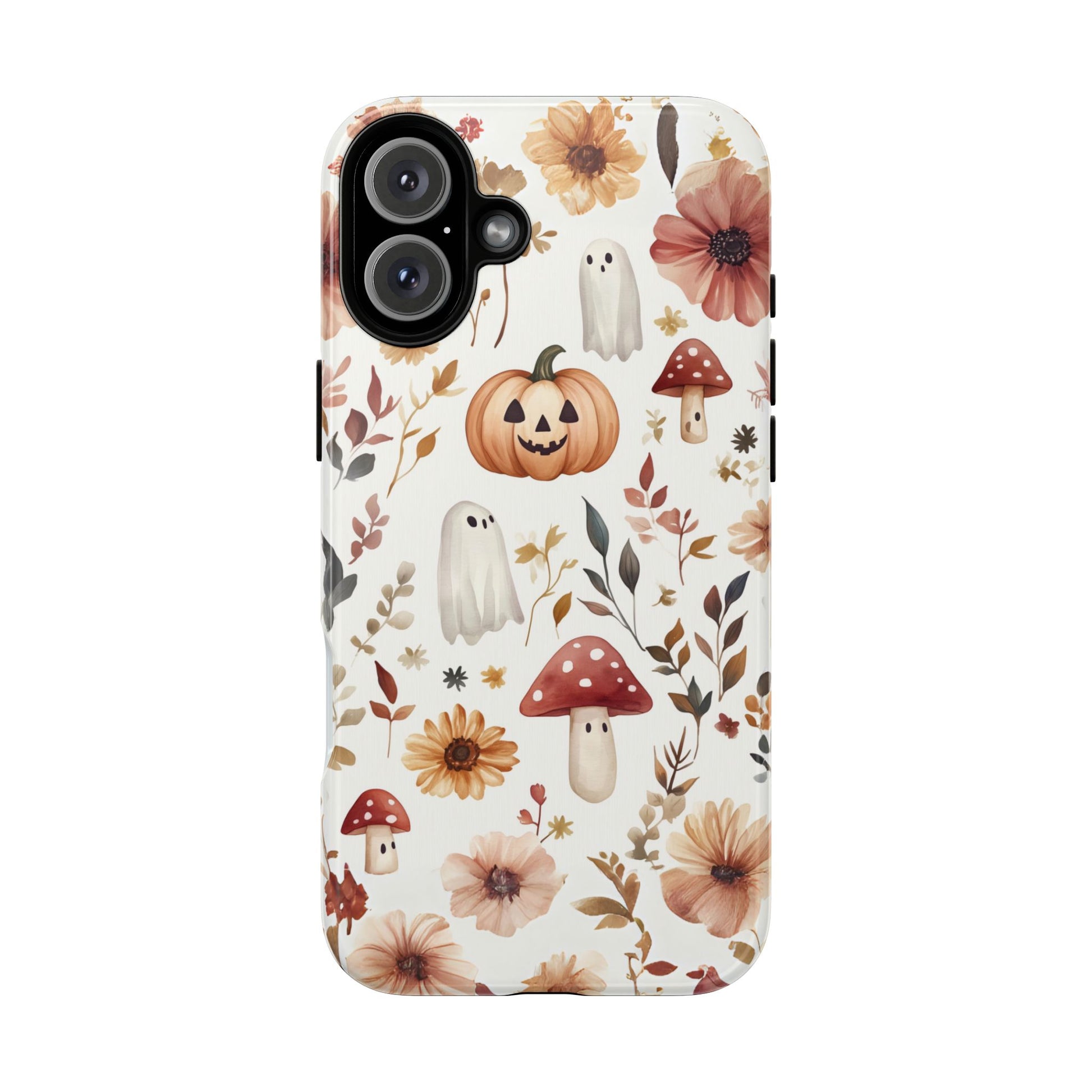 Cottagecore Fall Floral Phone Case for iPhone Samsung Pixel Autumn Pumpkin Tough Case iPhone 16 15 14 13 Pro Max