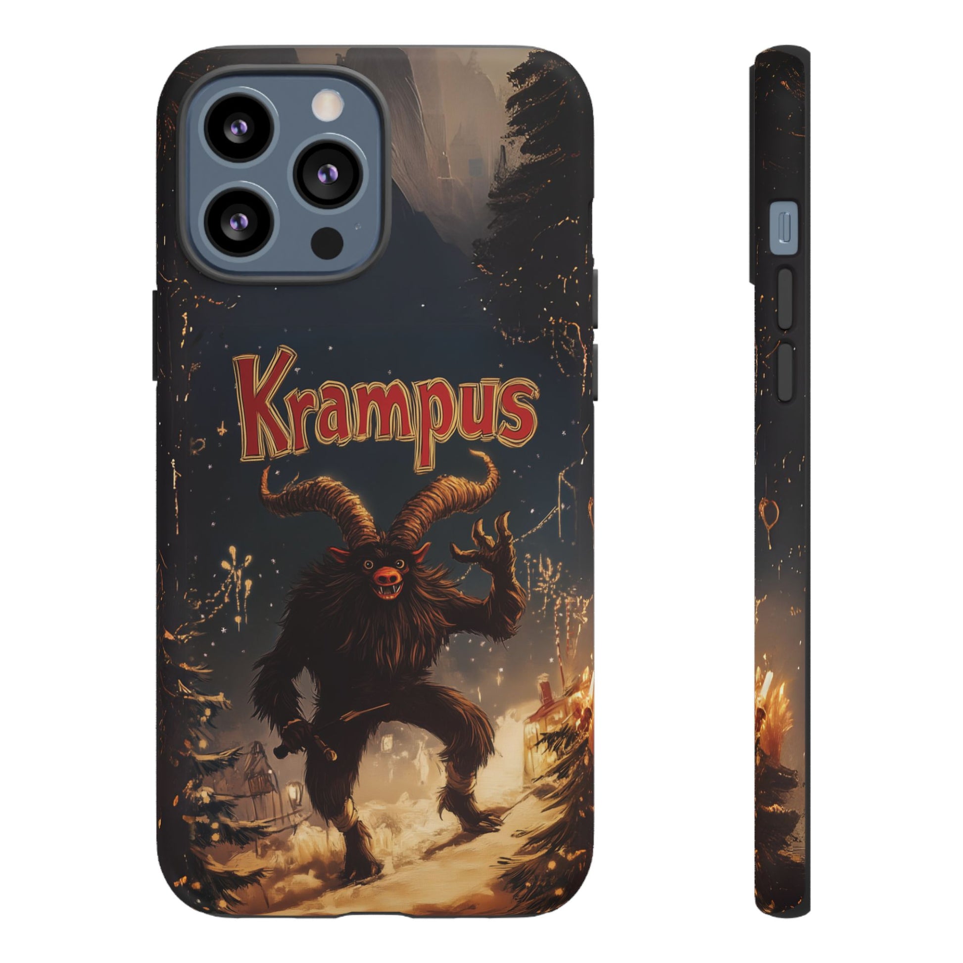 Friendly Krampus Christmas Phone Case Gothic Holiday Traditional Design Scary Merry Santa Claus iphone 13 14 15 16 Pro Max Galaxy Pixel