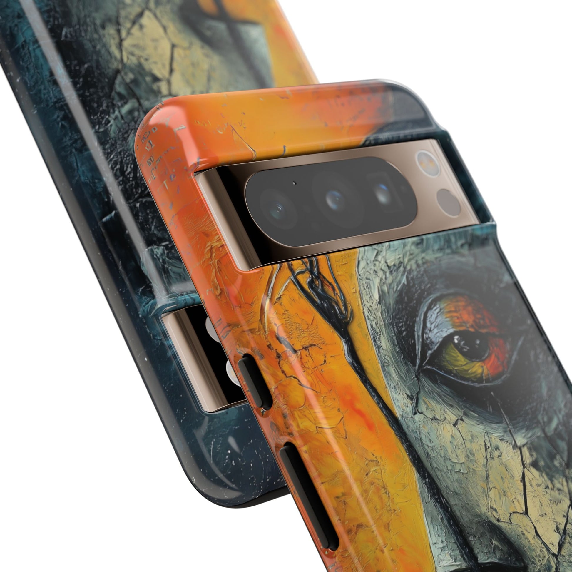 Surrealist Art Phone Case Salvador Dali Style Face Tough Case Unique Artistic 3D Textured Look Surrealism Gift Art iPhone 13 14 15 16
