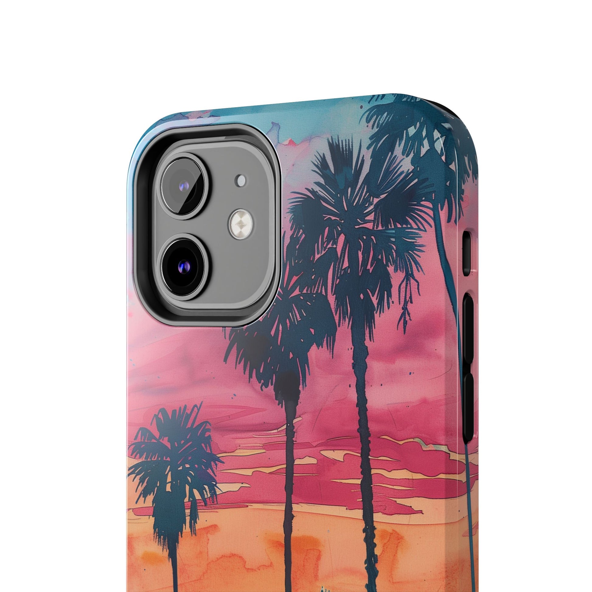 Los Angeles Sunset iPhone Case, Golden Hour Scenic View, Hollywood Hills Sunset Phone Case, Palm Trees Phone Case, iphone 15 pro max case