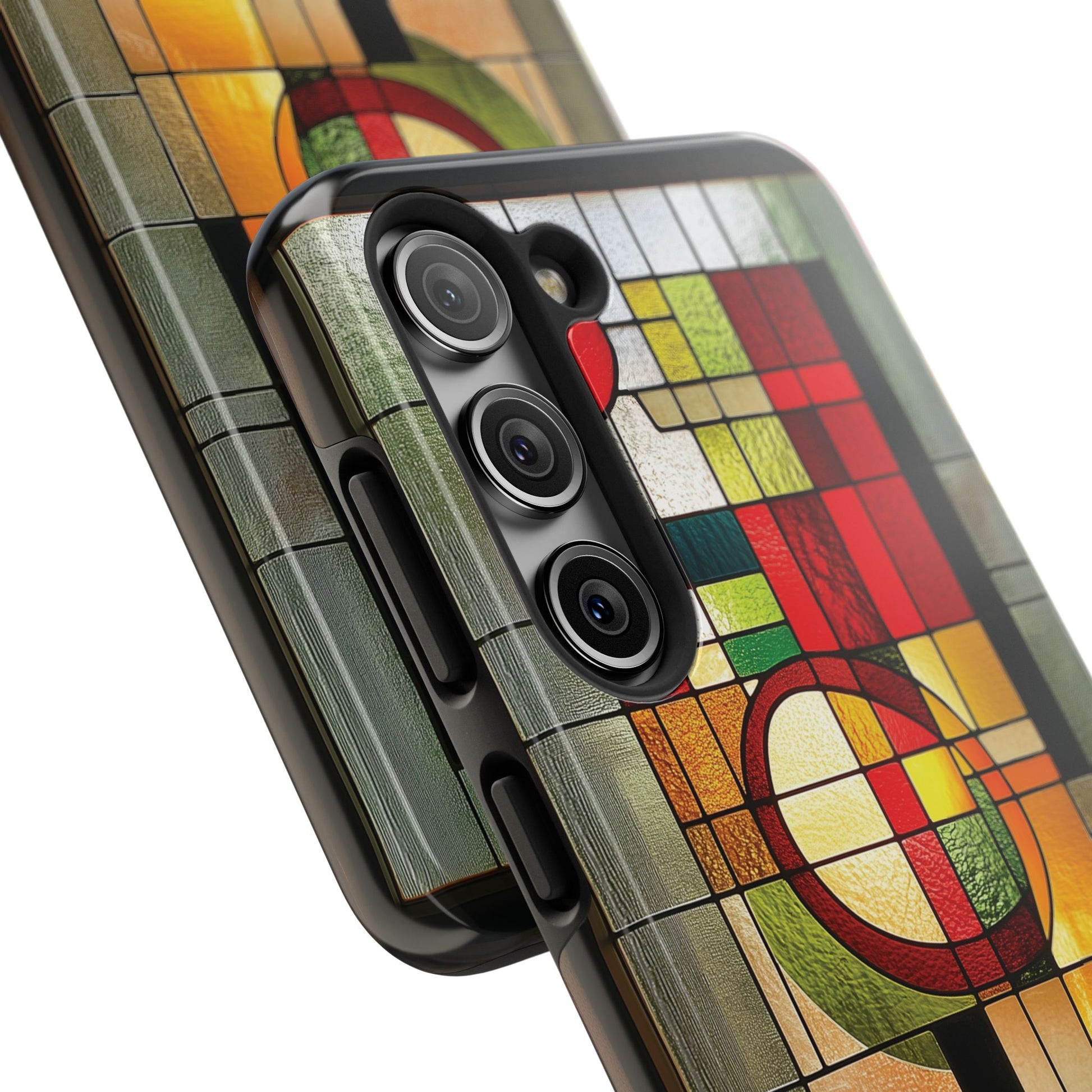 Realistic Stained Glass Phone Case Artistic iPhone Case Architectural Design, Art Deco iphone Case, iPhone 15 Pro Max Samsung Galaxy S23