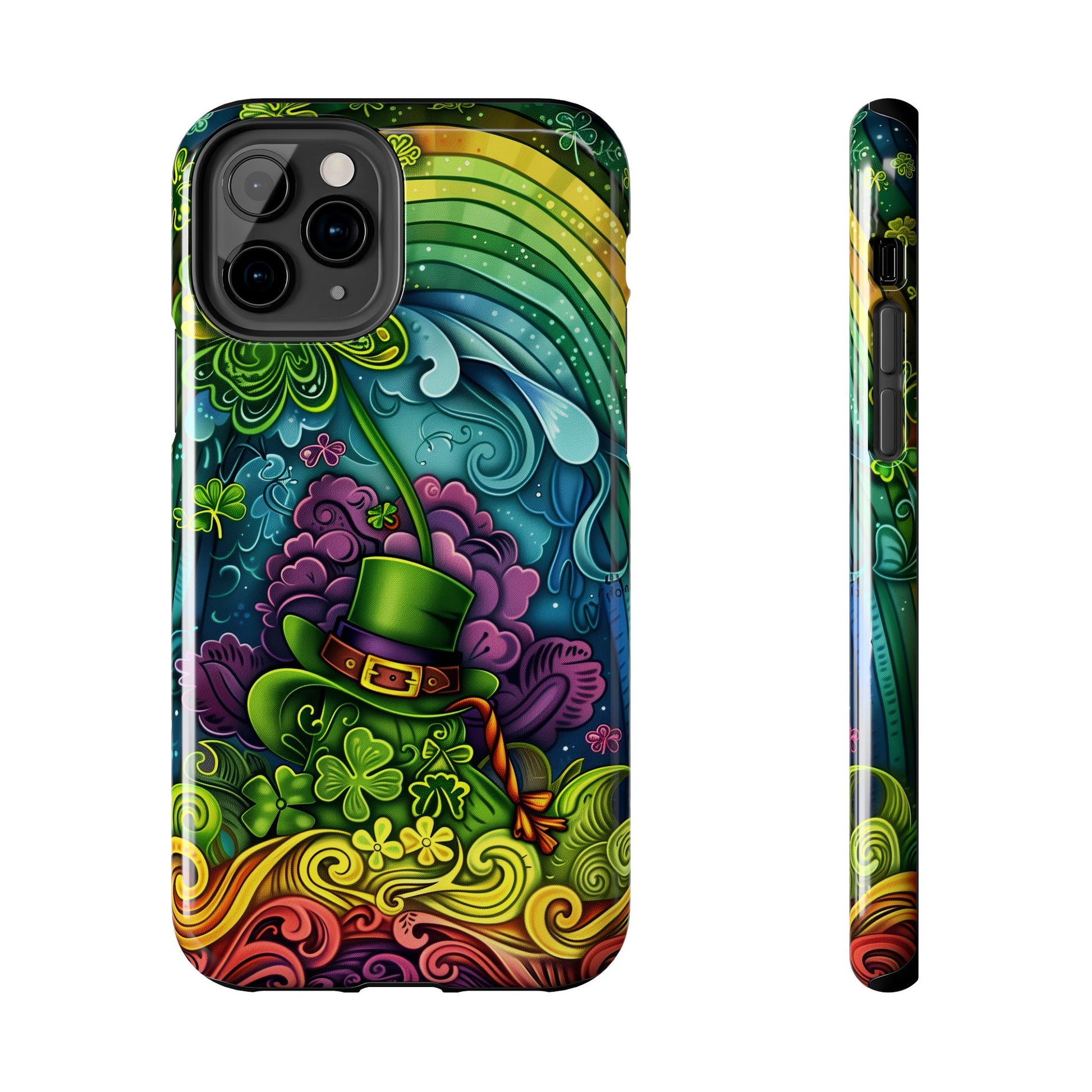 St. Patrick's Day Lucky Phone Case, Green Shamrock Protective Cover, Durable Irish Luck Phone Accessory, Holiday Gift Idea