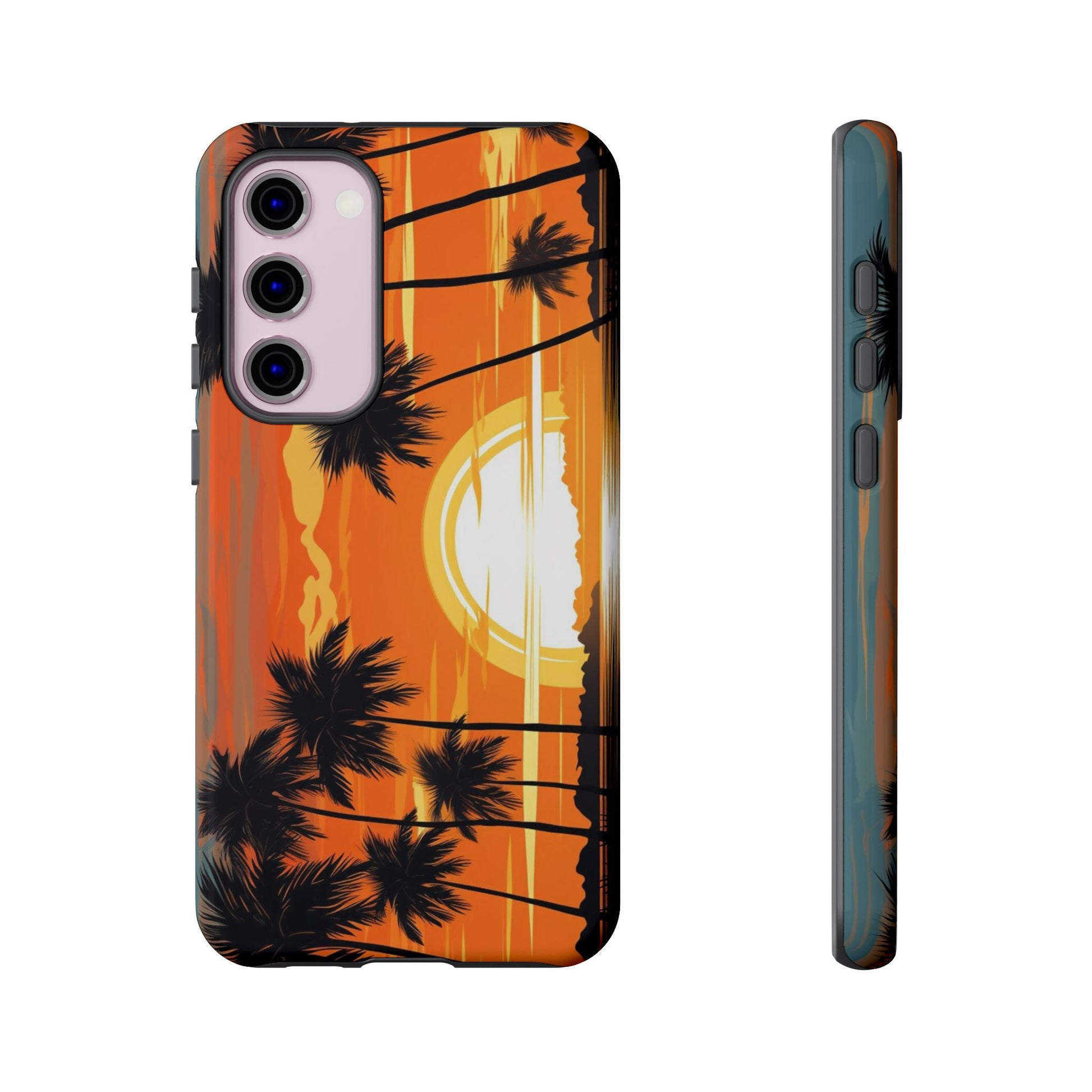 Sunset Palm Trees Tough Phone Cases for iPhone and Android