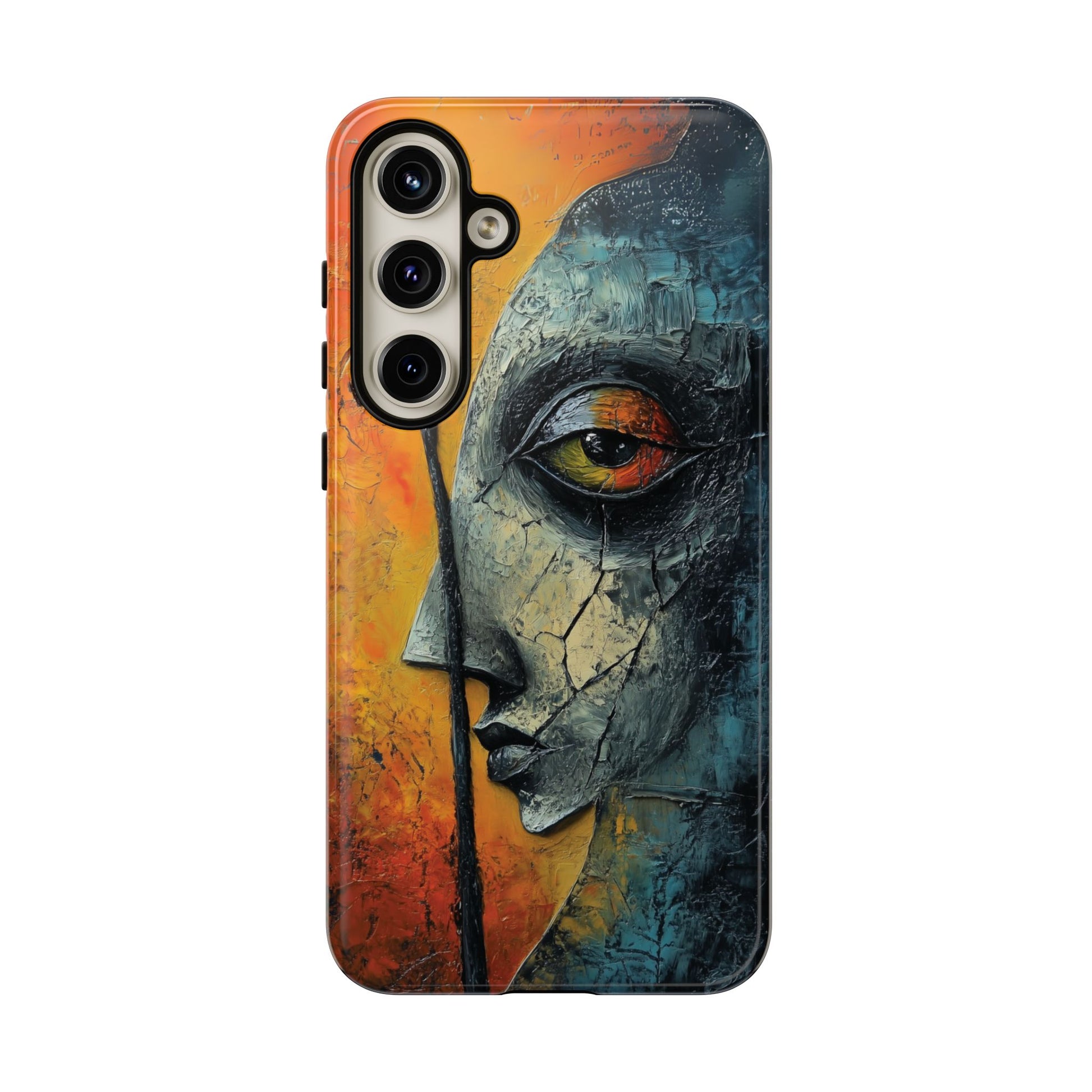Surrealist Art Phone Case Salvador Dali Style Face Tough Case Unique Artistic 3D Textured Look Surrealism Gift Art iPhone 13 14 15 16