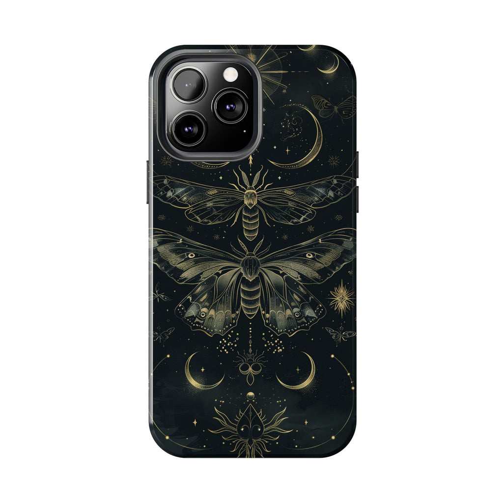 C Dark Academia Mystical Phone Case, Mystical Moth Phone Case, Vintage Magic Witchcraft iPhone Cover, Esoteric Nature Art, iPhone 15 Pro Max