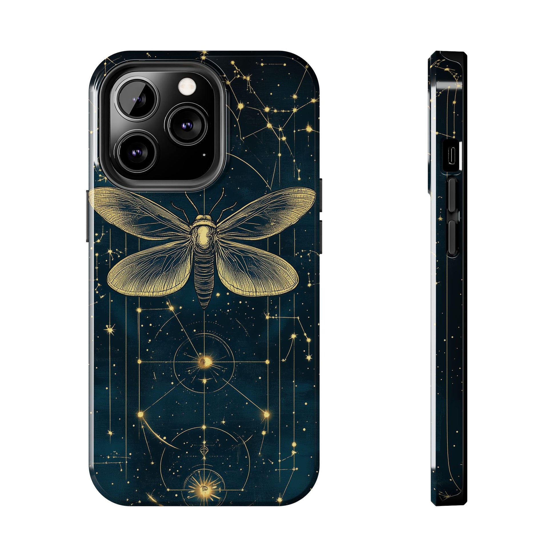 Celestial Dark Academia Phone Case Magical Moth Astrology Witchcraft Esoteric Entomology Nature Art Phone 13 14 15 Pro Max Samsung