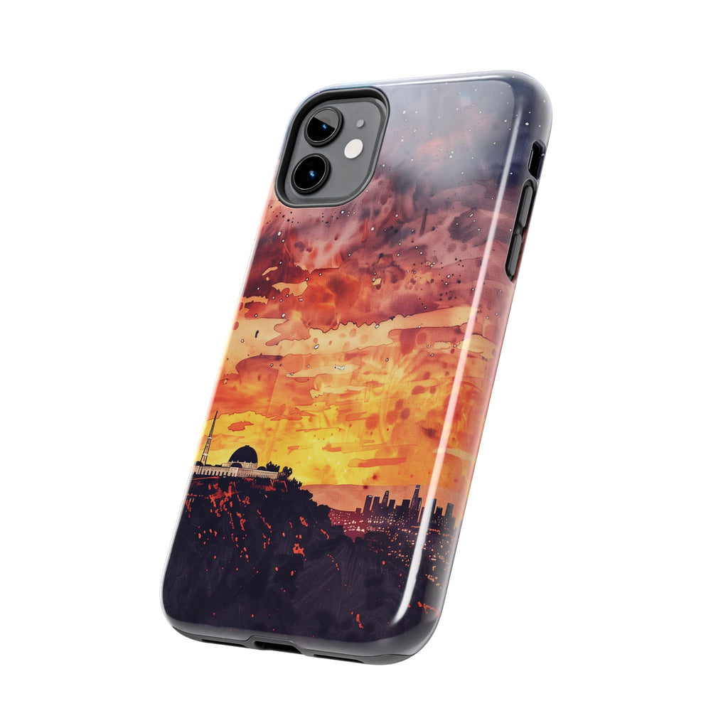 Los Angeles Sunset iPhone Case, Golden Hour Scenic View, Hollywood Hills Sunset Phone Case, Palm Trees Phone Case, iphone 15 pro max case