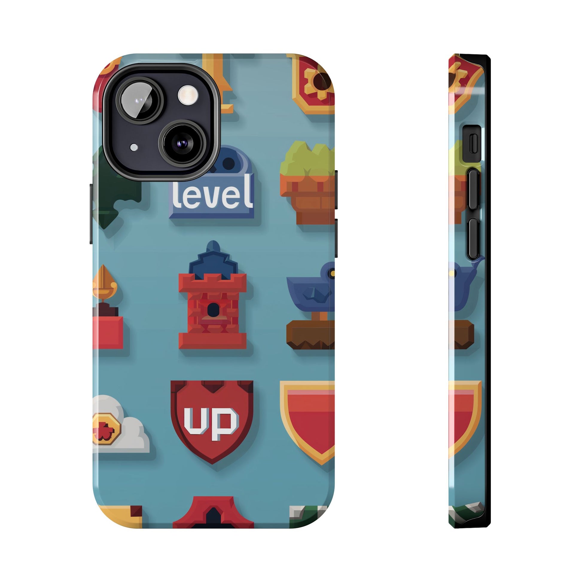 Pixel Art Video Game Level Up Phone Case, Retro Gaming Design, Geeky Gamer Phone Cover, Unique Video Game Art Accessories