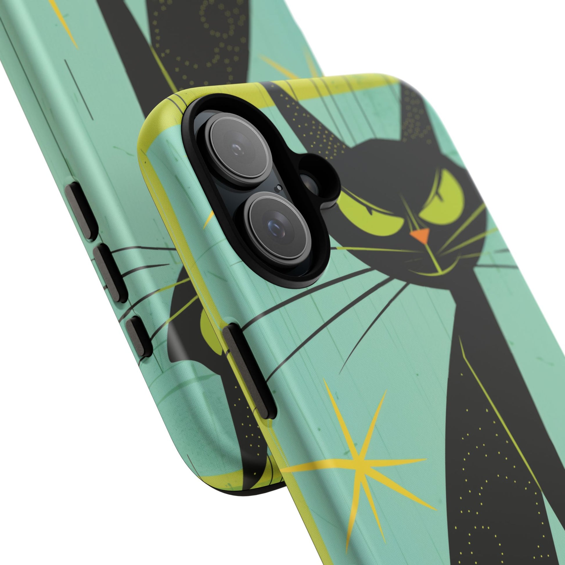 Mid-Century Modern Phone Case, Mid Mod Android Case, Atomic Cats Android Case, Retro Chic Smartphone Cover, Unique Artistic Phone Accessory