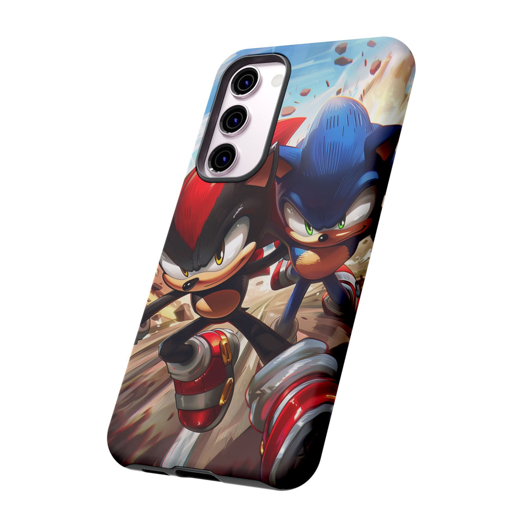 Sonic and Shadow Phone Case, Sonic and Shadow, Tough Android Case, Fun Video Game Phone Case, Retro Game Case, SEGA Video Game Android Case