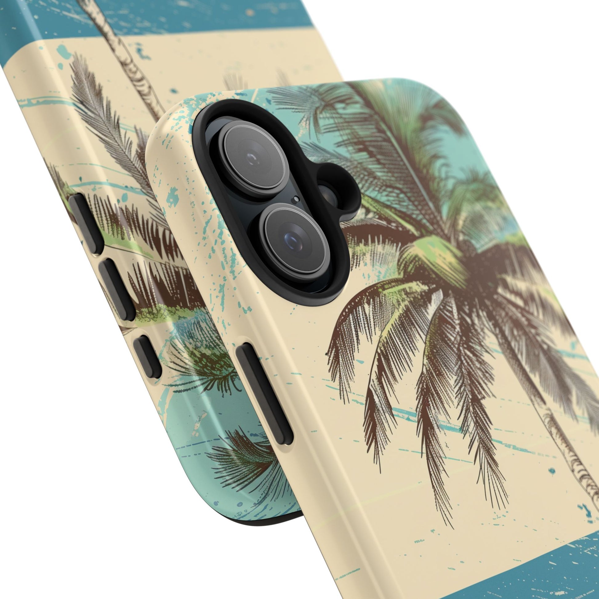 Retro Beach Scene Phone Case, Vintage Tropical Ocean iPhone Case, Summer Beach Phone Cover for iPhone, iphone 15 pro max