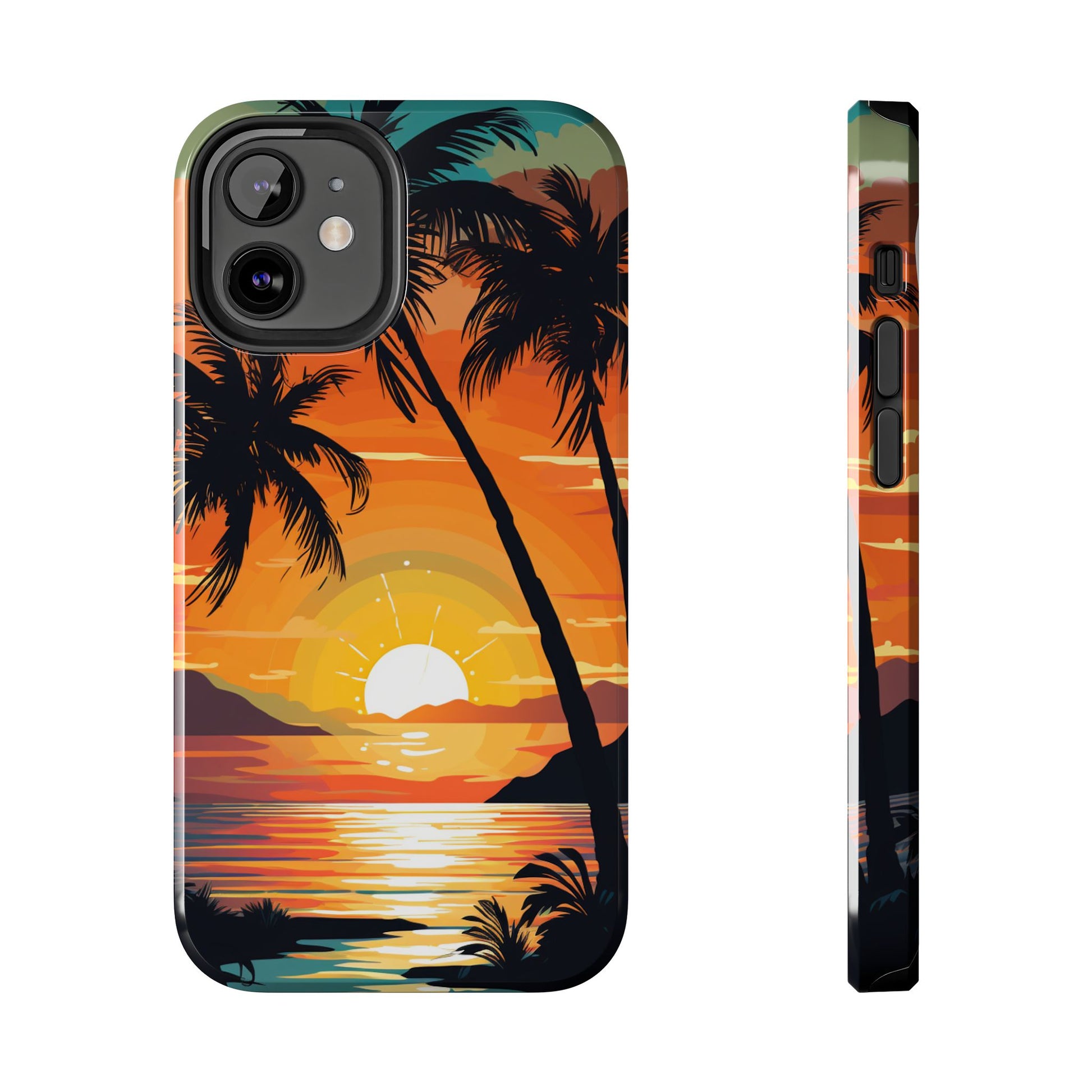 Palm Trees and Sunsets Tough iPhone Cases