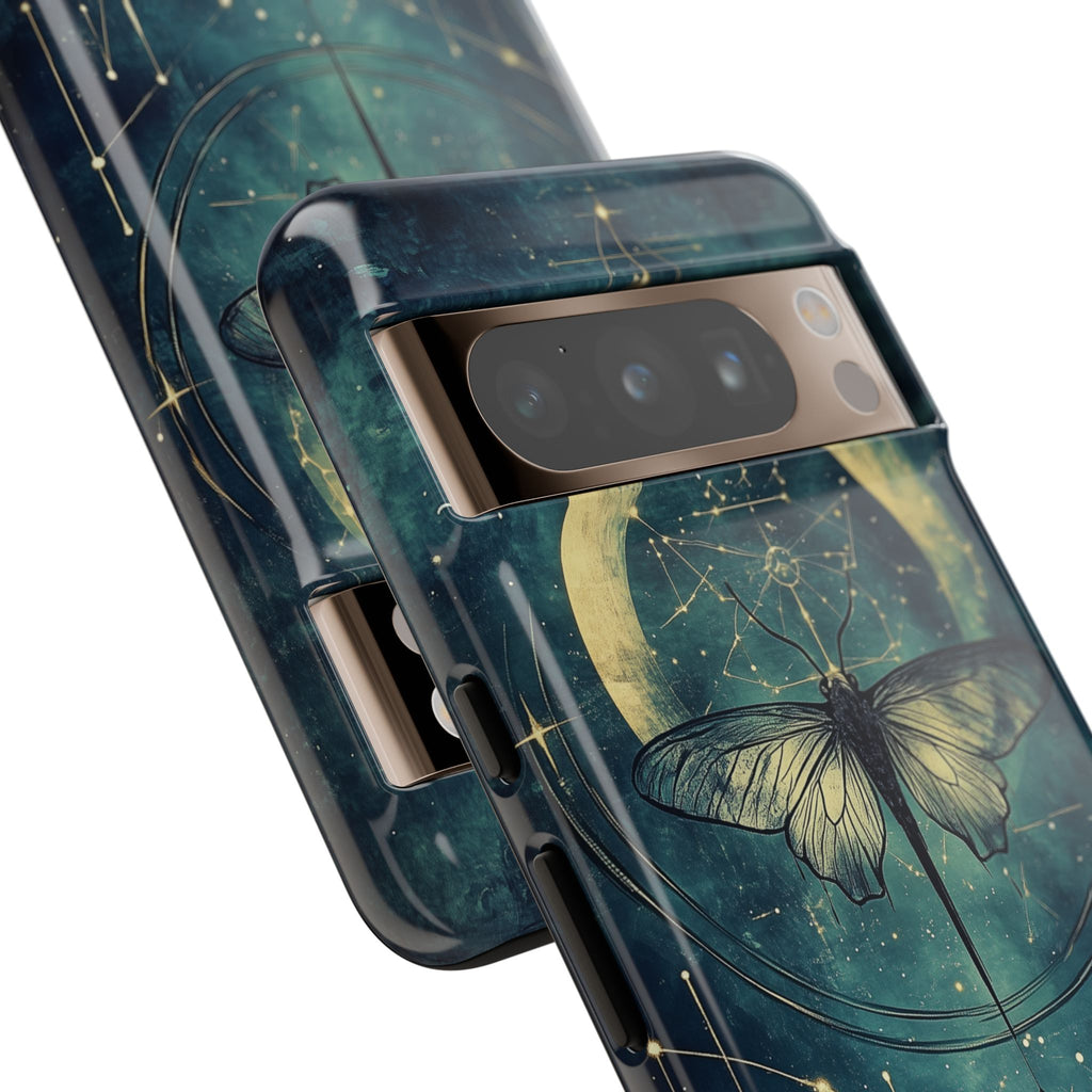 Celestial Dark Academia Phone Case Magical Moth Astrology Witchcraft Esoteric Entomology Nature Art iPhone 13 14 15 16 Pro Max Samsung Pixel