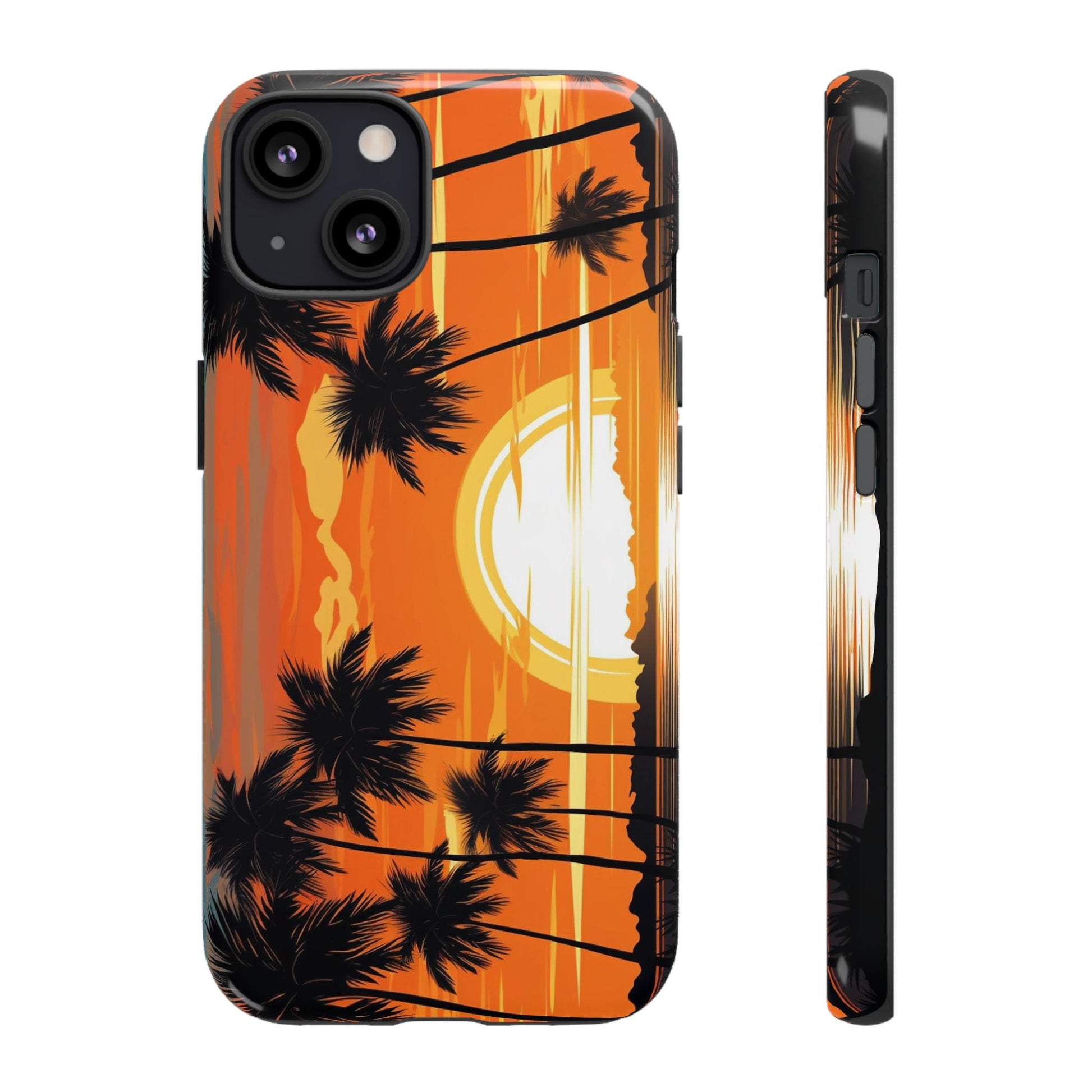 Sunset Palm Trees Tough Phone Cases for iPhone and Android