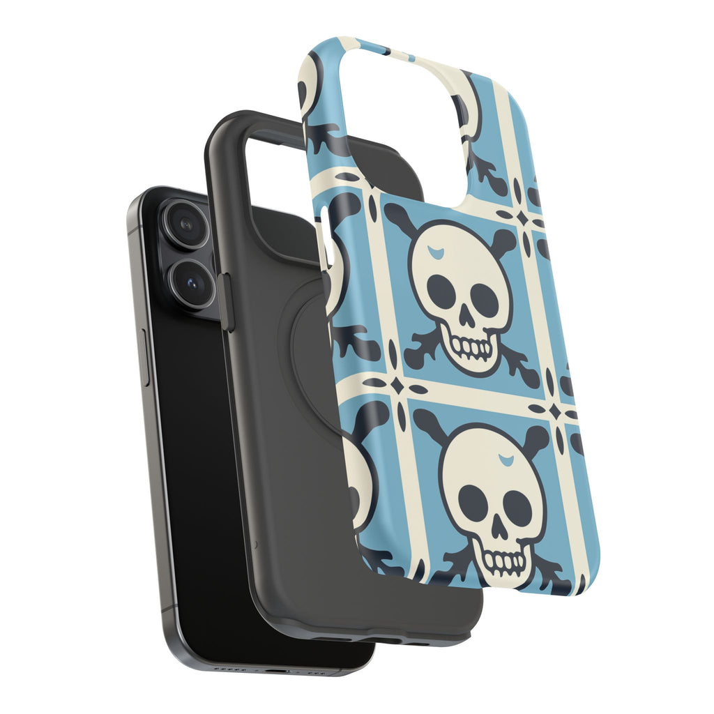 Cute Skull Phone Case Sugar Skull Ghingham Impact-Resistant Cover Goth Skull, Halloween Gift iphone 13 14 15 16 Pro Max