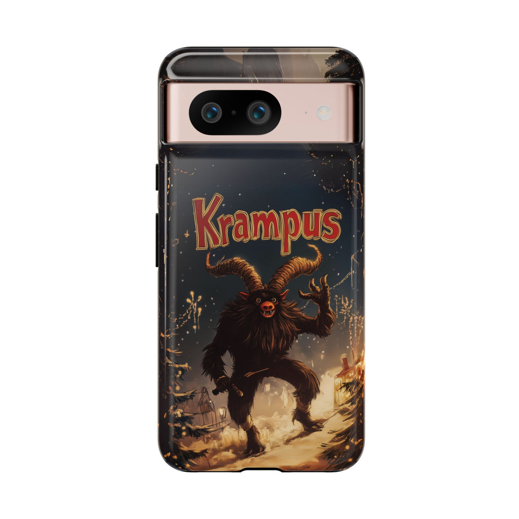 Friendly Krampus Christmas Phone Case Gothic Holiday Traditional Design Scary Merry Santa Claus iphone 13 14 15 16 Pro Max Galaxy Pixel