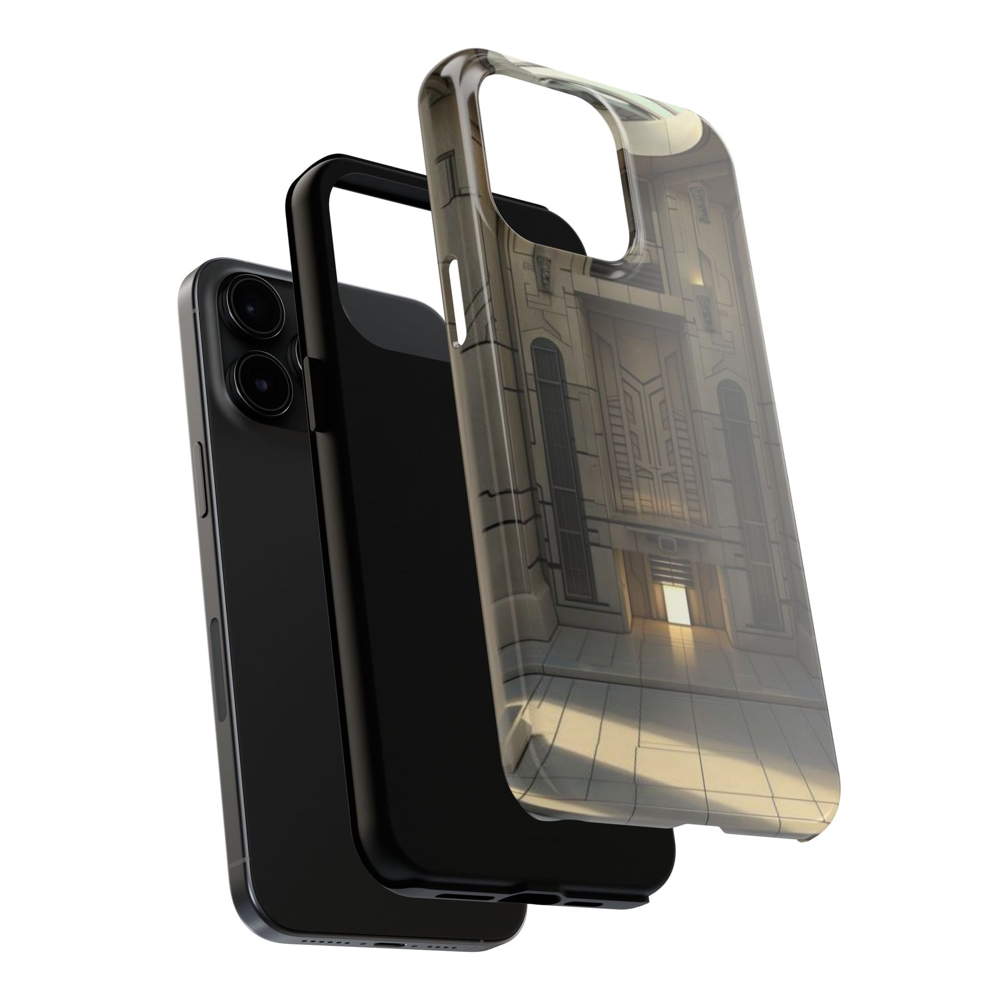 Durable Phone Case - Frank Lloyd Wright Style Room - Tough Architectural Design iPhone/Android Cover - Unique Art Deco Protection Accessory