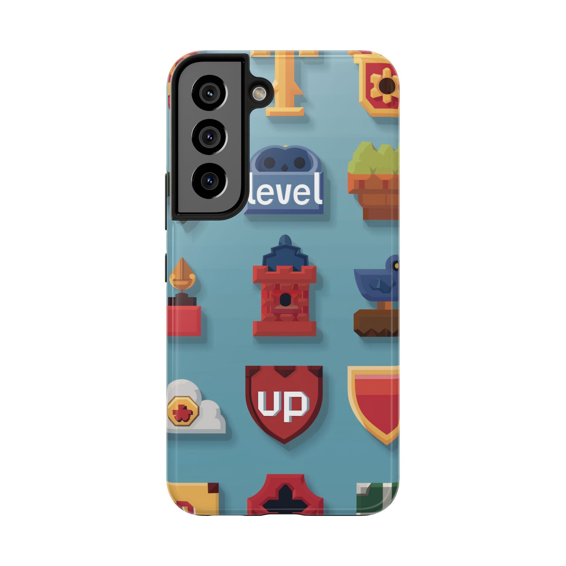 Pixel Art Video Game Level Up Phone Case, Retro Gaming Design, Geeky Gamer Phone Cover, Unique Video Game Art Accessories