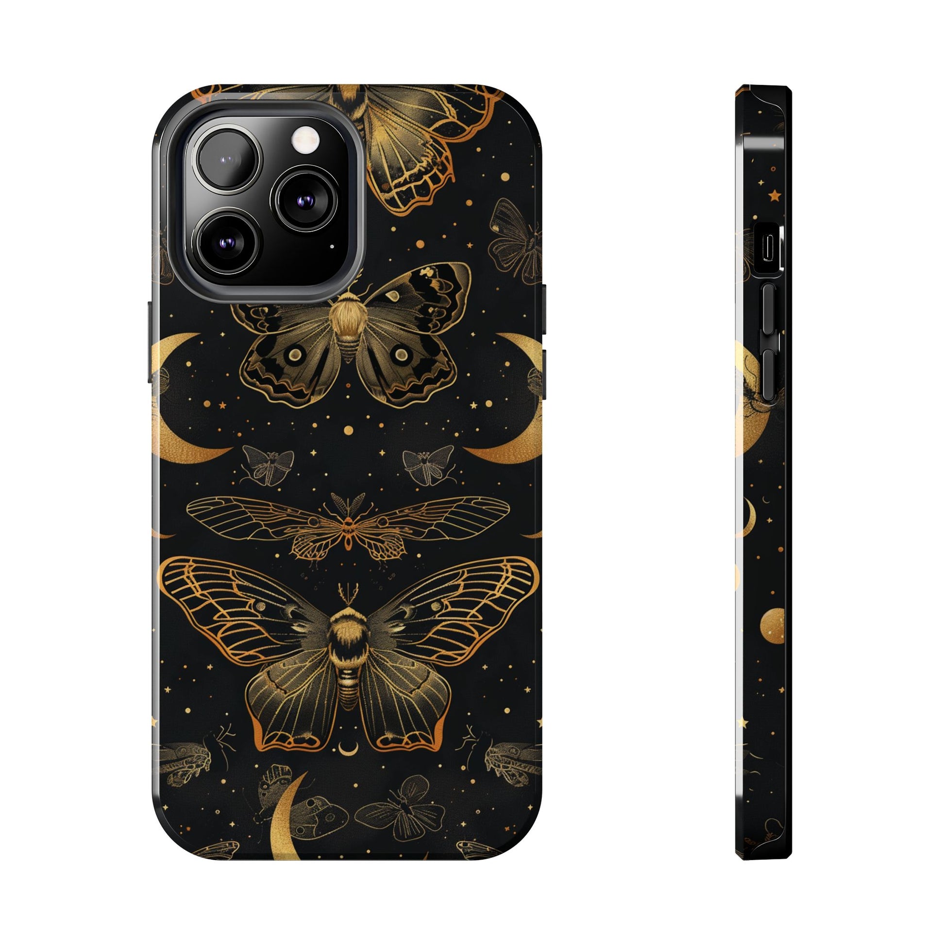 D Dark Academia Mystical Phone Case, Mystical Moth Phone Case, Vintage Magic Witchcraft iPhone Cover, Esoteric Nature Art, iPhone 15 Pro Max