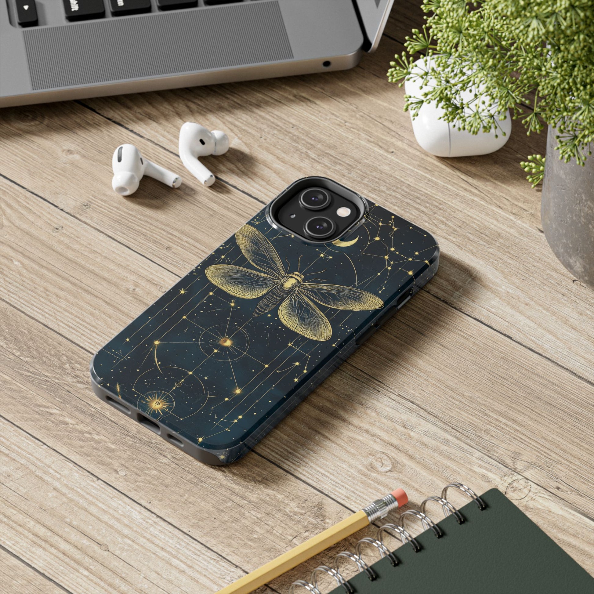 Celestial Dark Academia Phone Case Magical Moth Astrology Witchcraft Esoteric Entomology Nature Art Phone 13 14 15 Pro Max Samsung