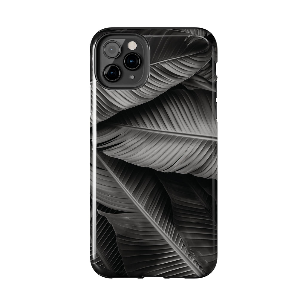 Custom Palm Leaf Phone Case, Palm Tree Phone Case, Tropical Leaf Design, Summer iPhone Cover, Black and White iPhone Case, iPhone 15 Pro Max