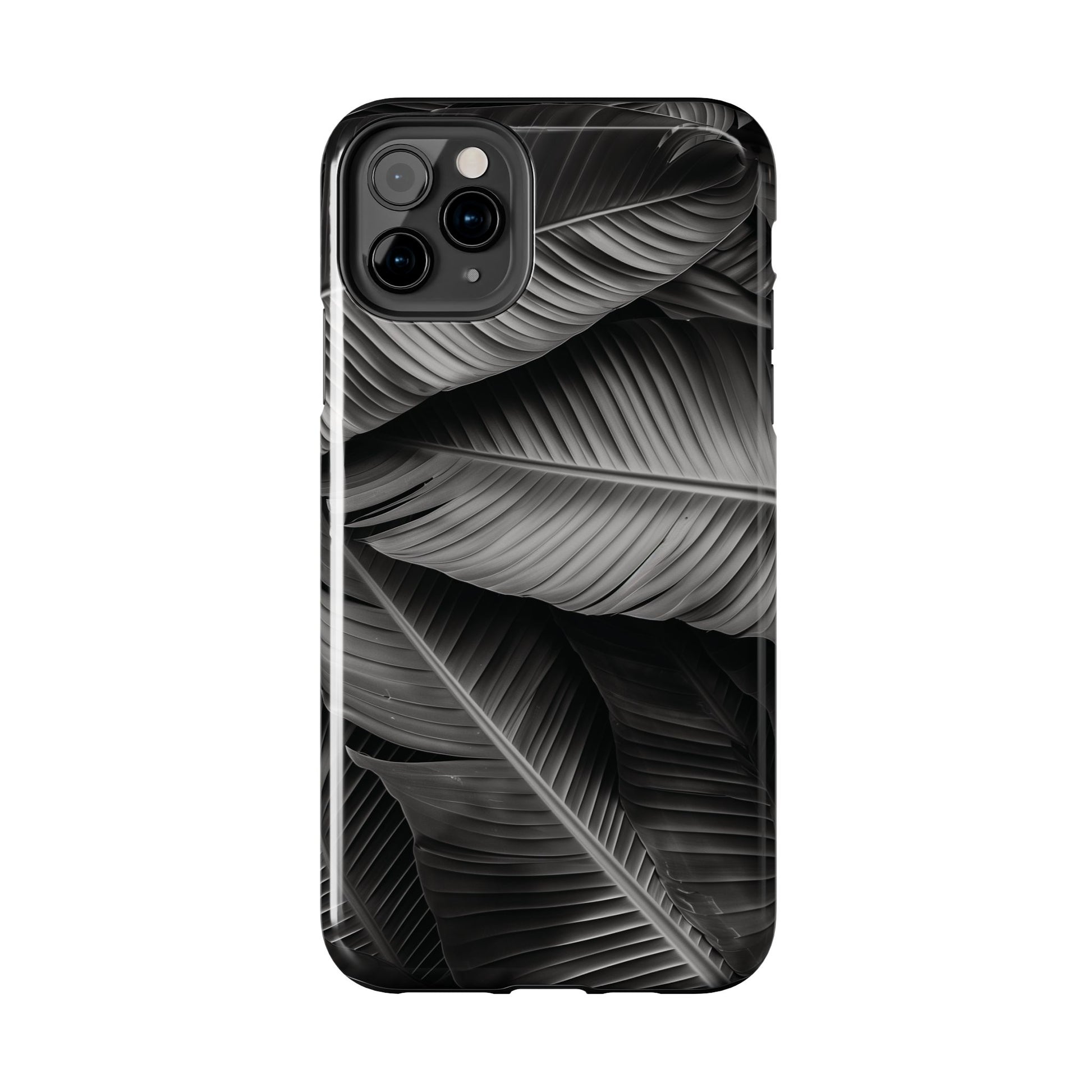 Custom Palm Leaf Phone Case, Palm Tree Phone Case, Tropical Leaf Design, Summer iPhone Cover, Black and White iPhone Case, iPhone 15 Pro Max