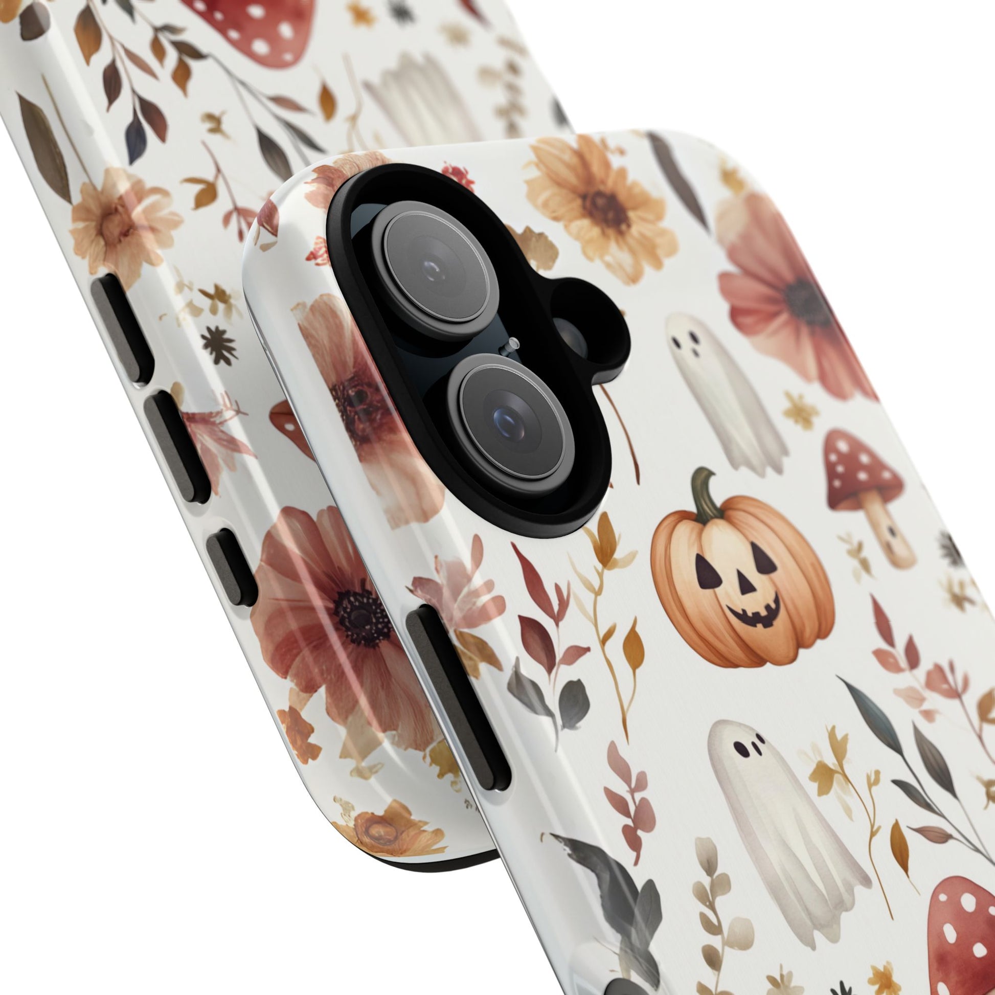 Cottagecore Fall Floral Phone Case for iPhone Samsung Pixel Autumn Pumpkin Tough Case iPhone 16 15 14 13 Pro Max