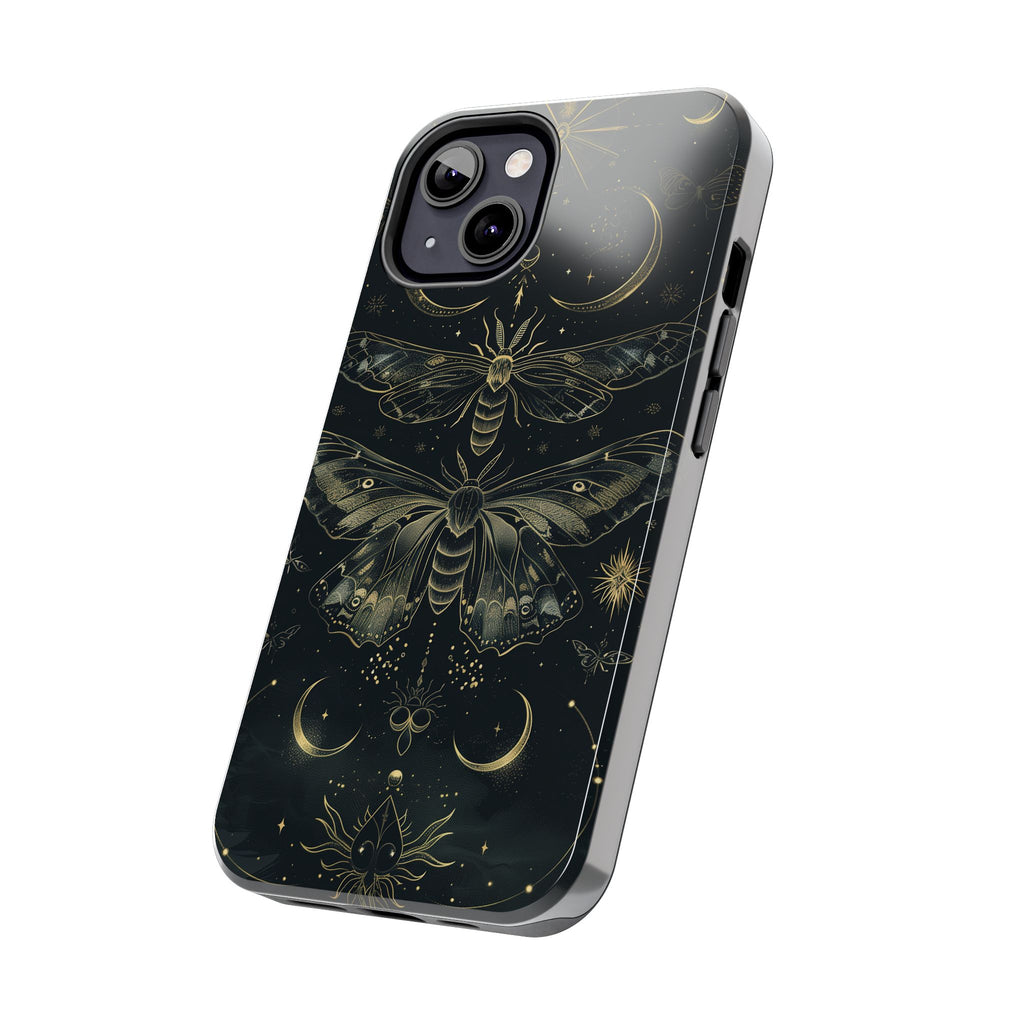 C Dark Academia Mystical Phone Case, Mystical Moth Phone Case, Vintage Magic Witchcraft iPhone Cover, Esoteric Nature Art, iPhone 15 Pro Max